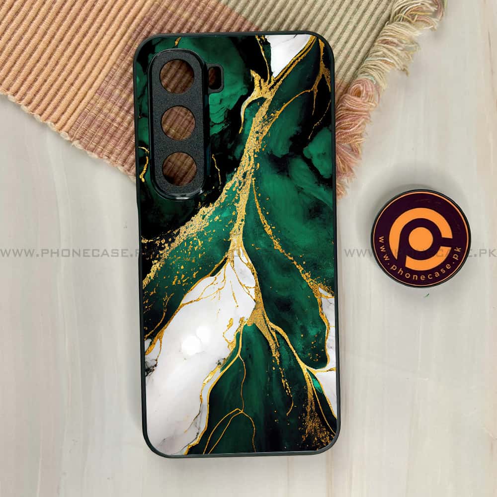 Infinix Hot 60i - Liquid Marble Series - Premium Metal Printed soft Bumper shock Proof Case