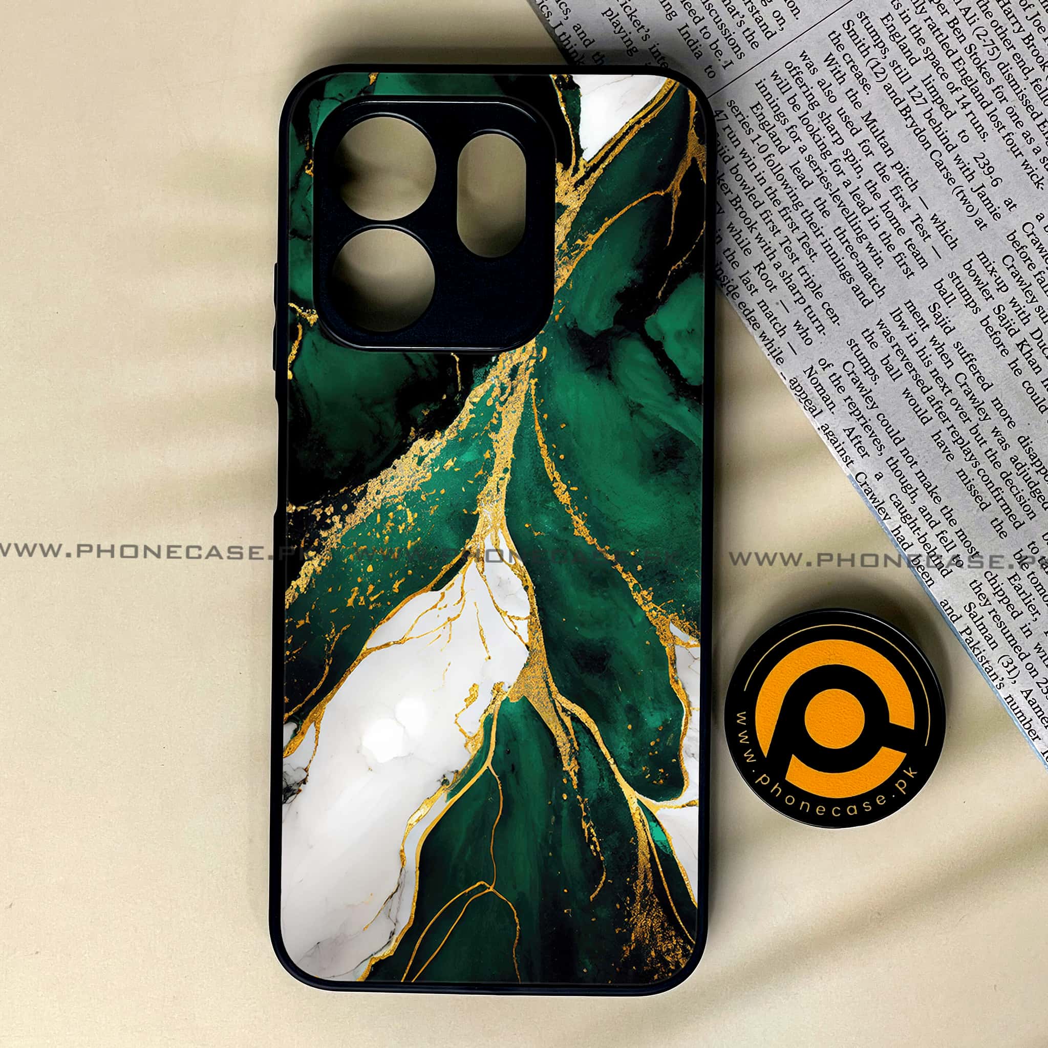 Infinix Smart 9 HD - Liquid Marble Series - Premium Metal Printed soft Bumper shock Proof Case