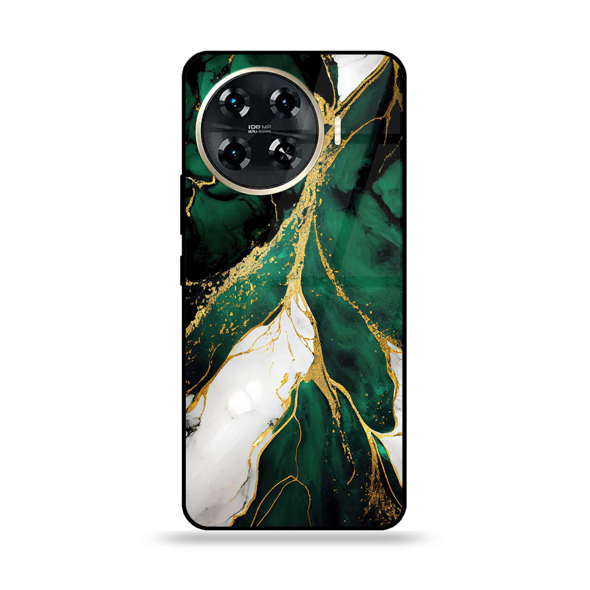 Tecno Spark 20 pro plus - Liquid Marble Series - Premium Printed Glass soft Bumper shock Proof Case