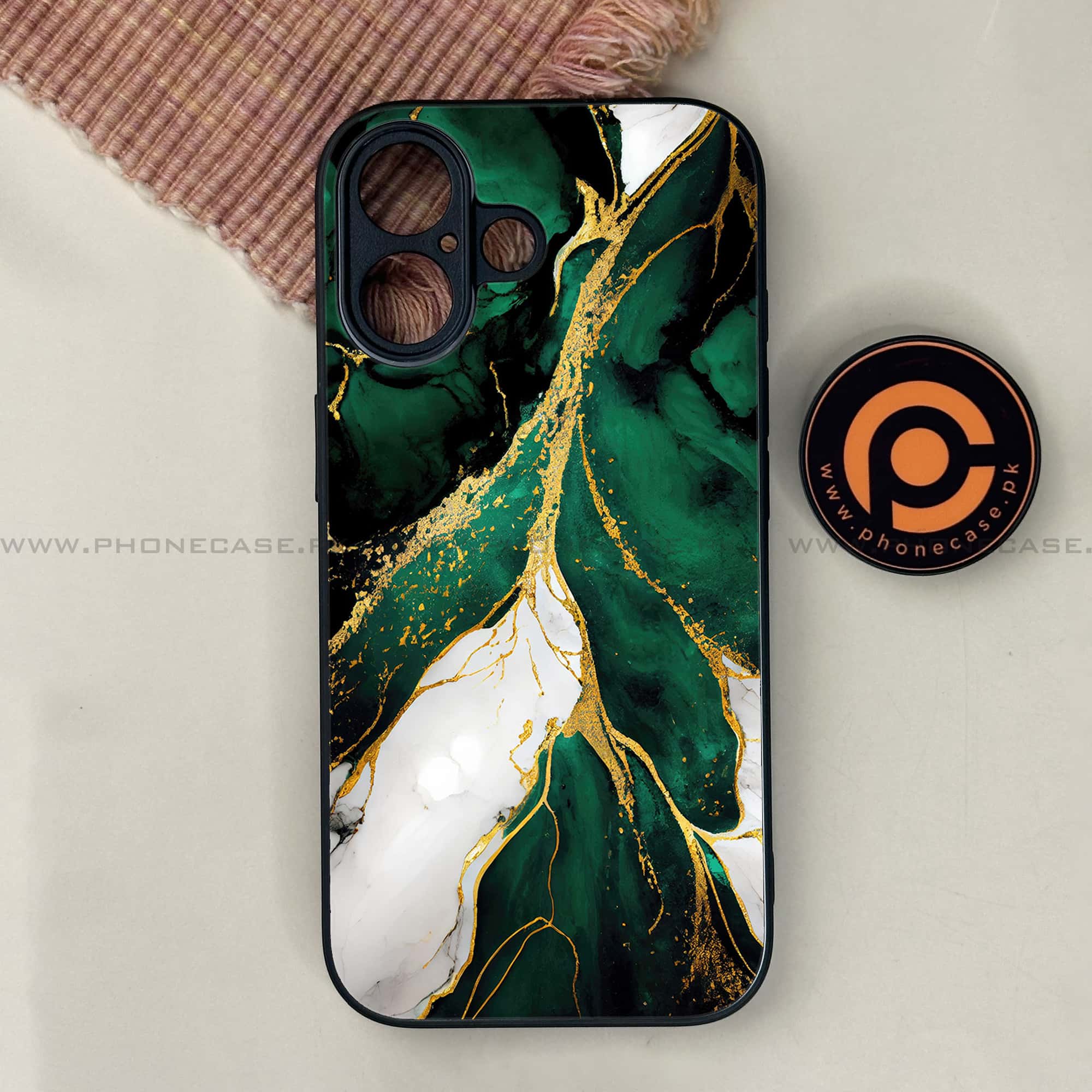 iPhone 17 - Liquid Marble Series - Premium Printed Glass soft Bumper shock Proof Case