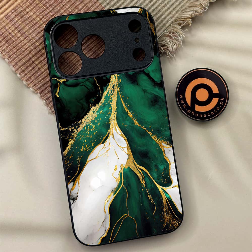 iPhone 17 Pro Max - Liquid Marble Series - Premium Metal Printed soft Bumper shock Proof Case