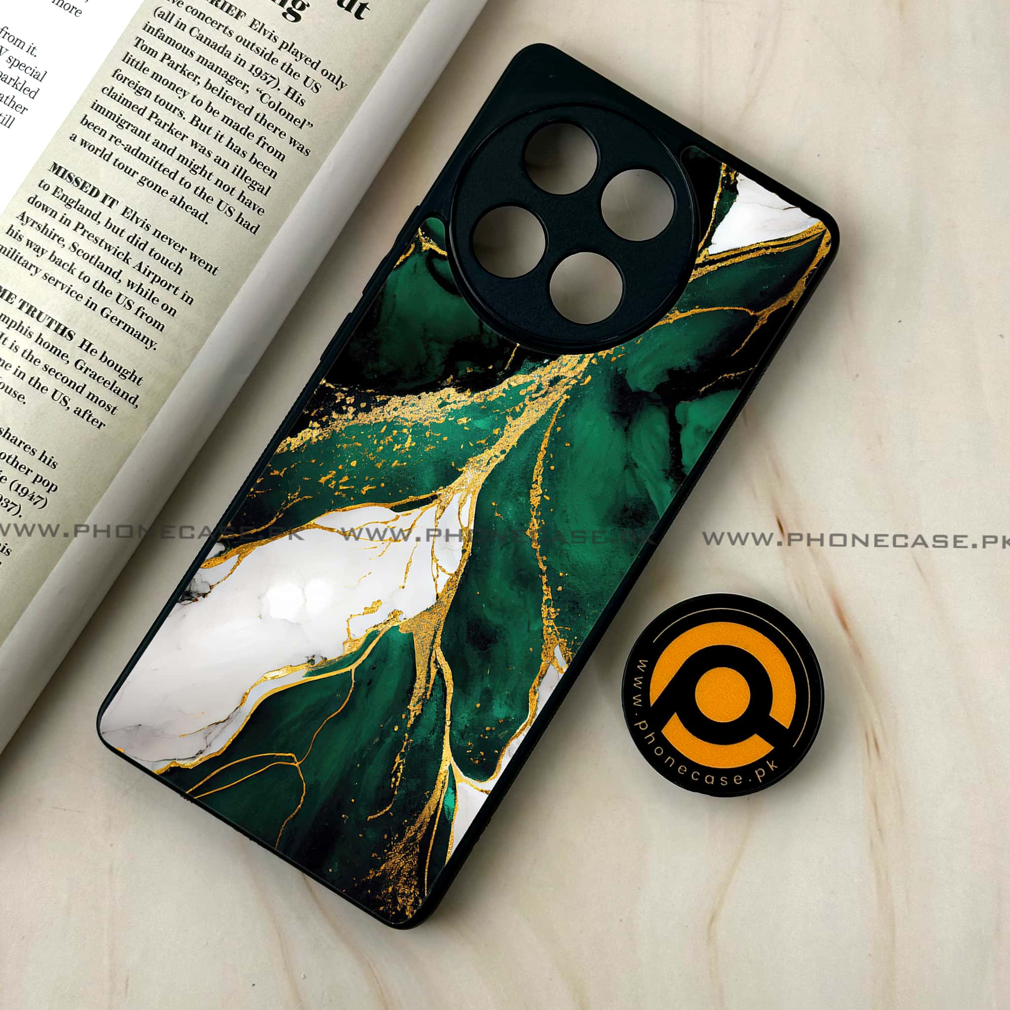 Tecno Camon 30s - Liquid Marble Series - Premium Metal Printed soft Bumper shock Proof Case