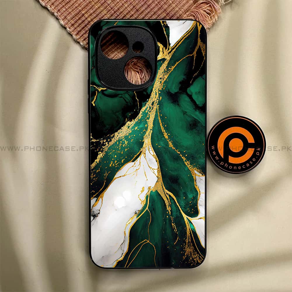 Tecno Spark 40C - Liquid Marble Series - Premium Metal Printed soft Bumper shock Proof Case