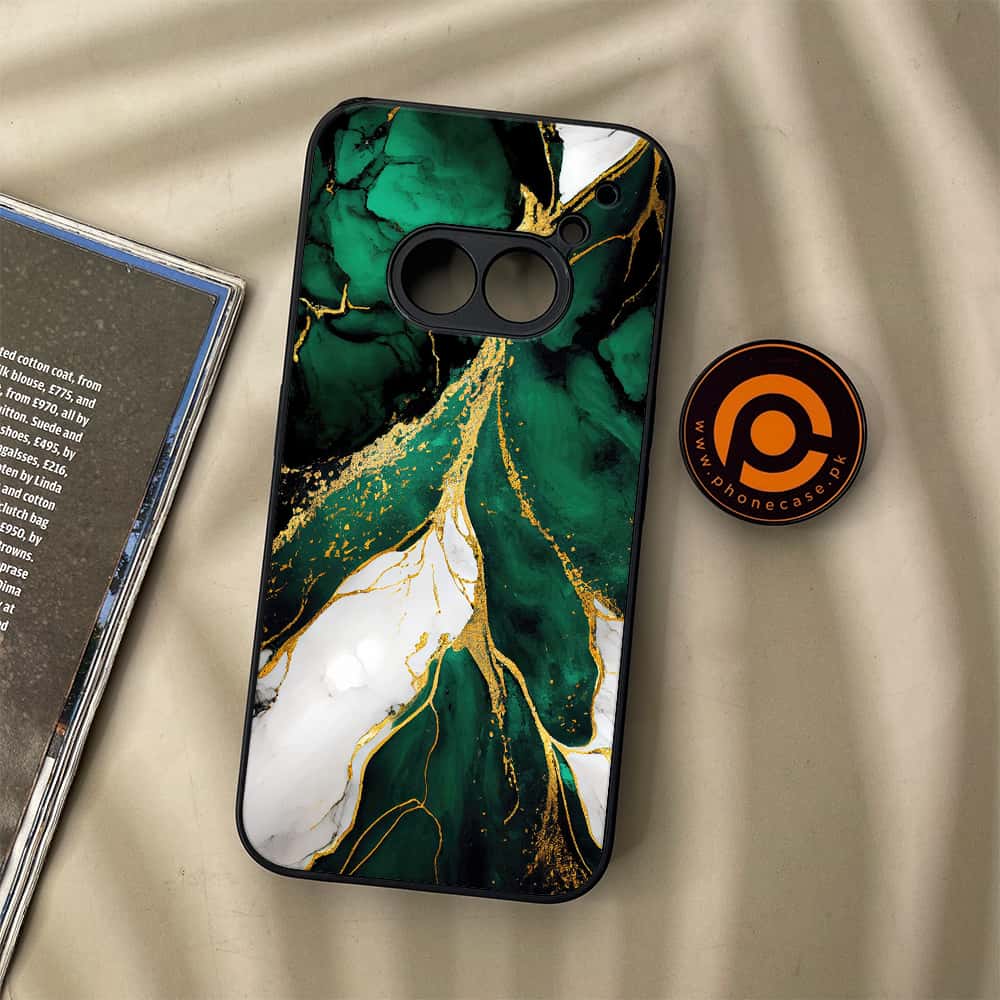 Nothing Phone (2a) - Liquid Marble Series - Premium Metal Printed soft Bumper Shock Proof Case