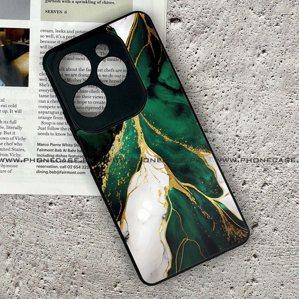 Infinix Hot 40 Pro - Liquid Marble Design 7- Premium Metal Printed soft Bumper shock Proof Case CS-47864