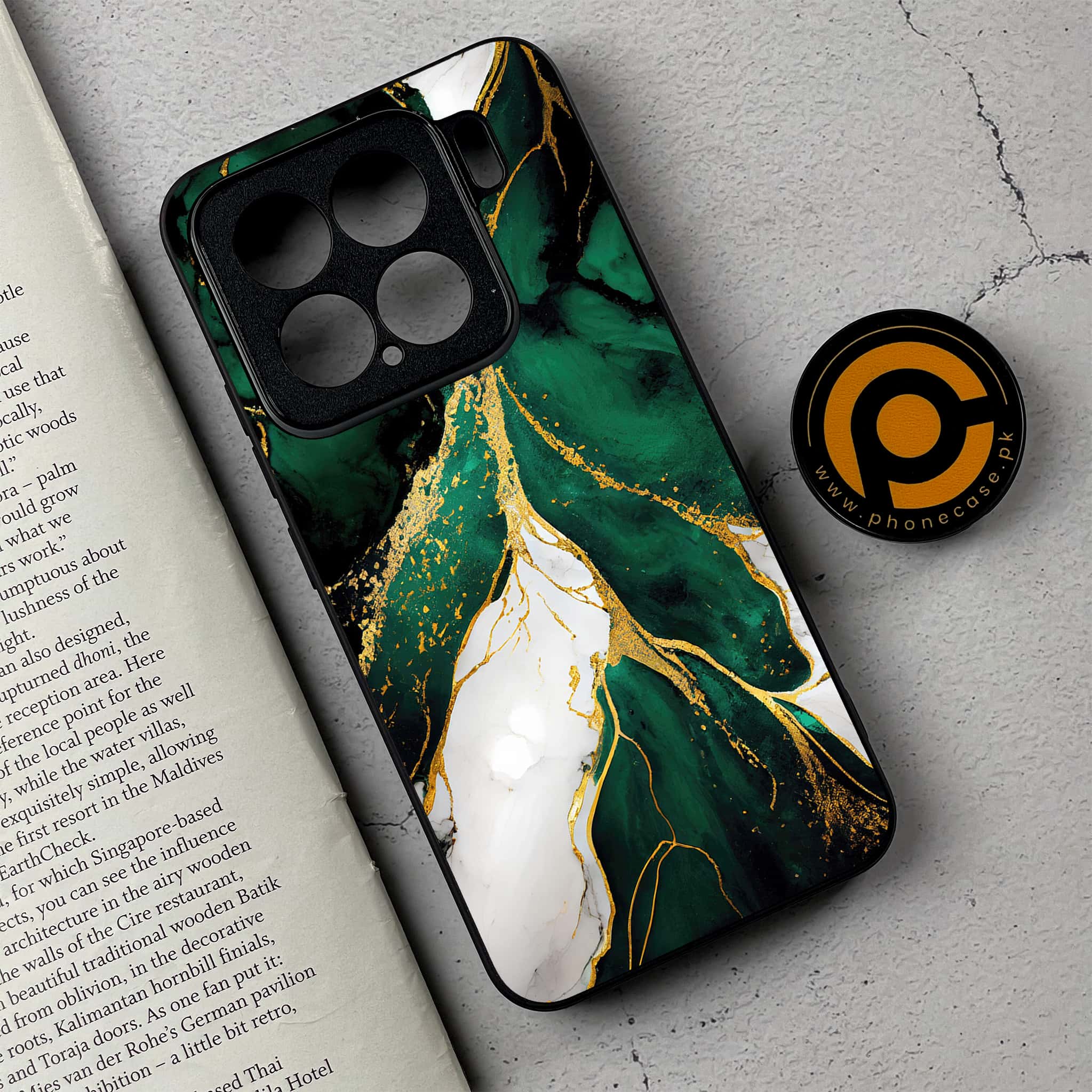 Xiaomi 15 - Liquid Marble Series - Premium Metal Printed soft Bumper shock Proof Case