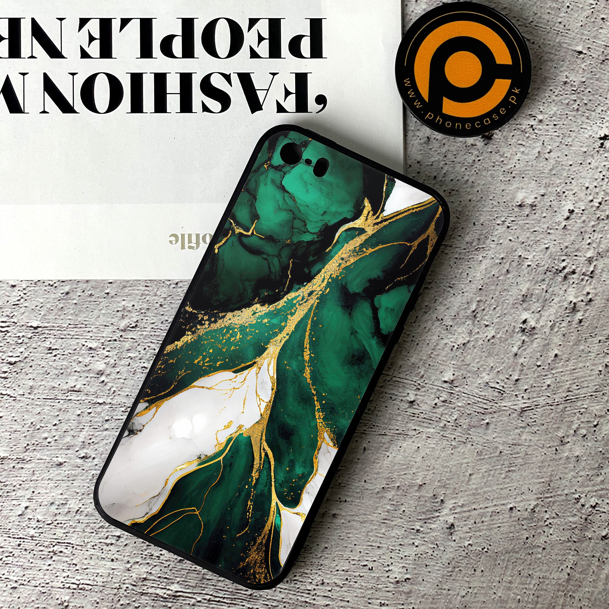 iPhone 5/5c/5s - Liquid Marble Series - Premium Printed Glass soft Bumper shock Proof Case