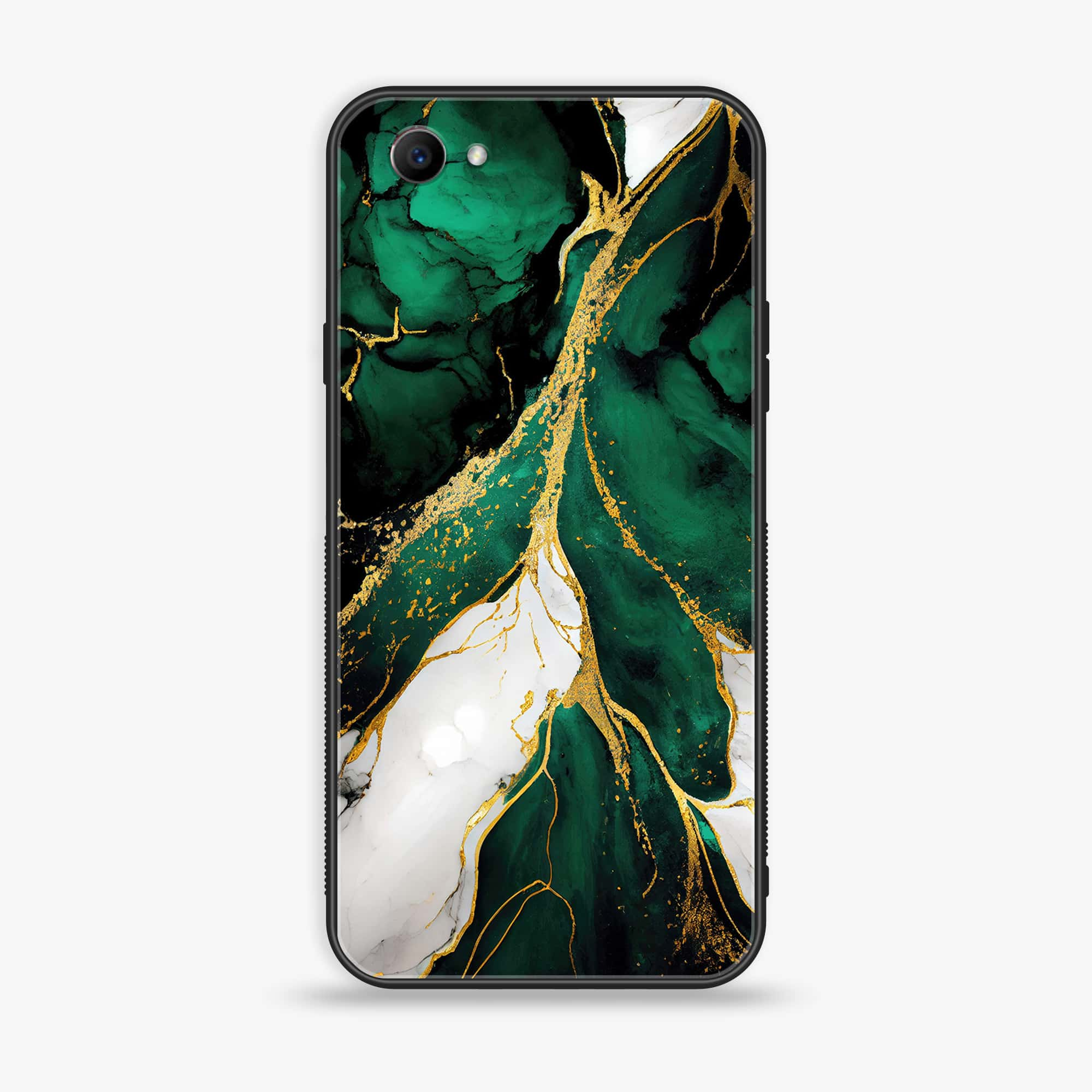 Oppo F7 Youth - Liquid Marble Series - Premium Printed Glass soft Bumper shock Proof Case