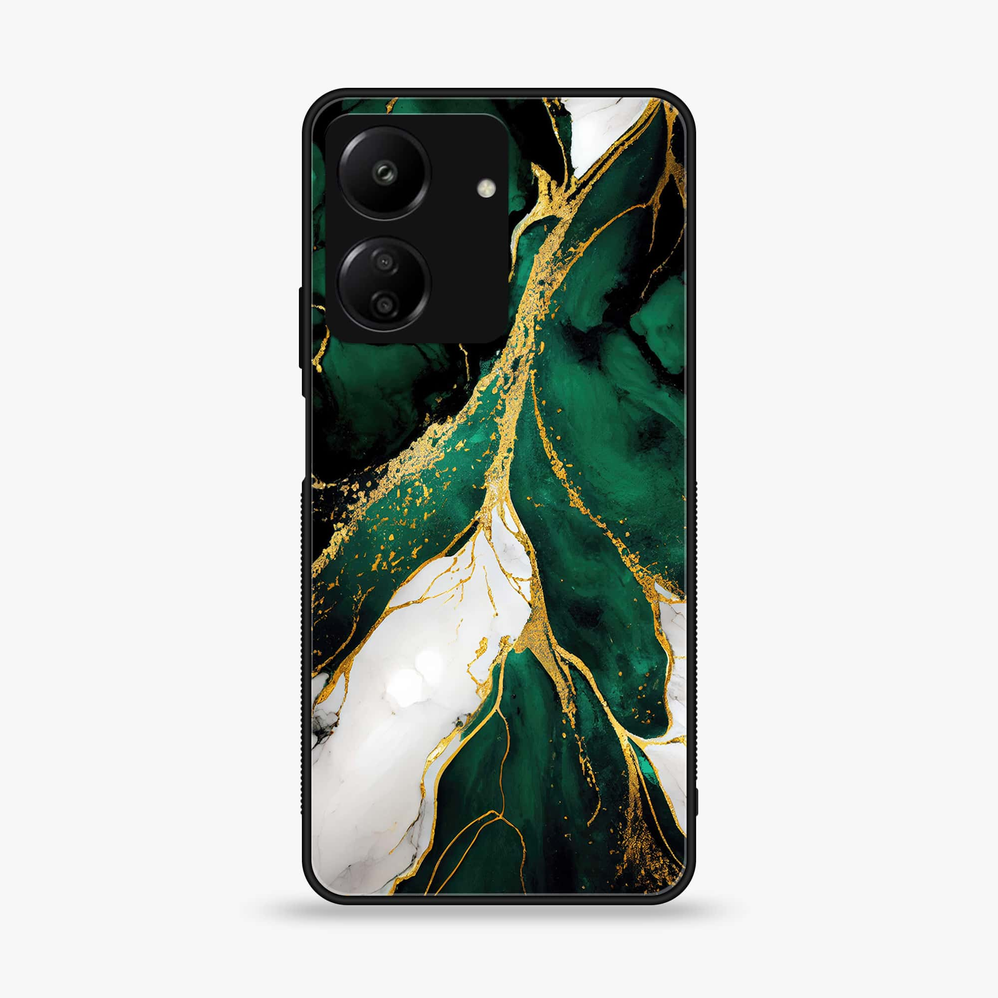 Xiaomi Poco C65 - Liquid Marble Series - Premium Printed Glass soft Bumper shock Proof Case