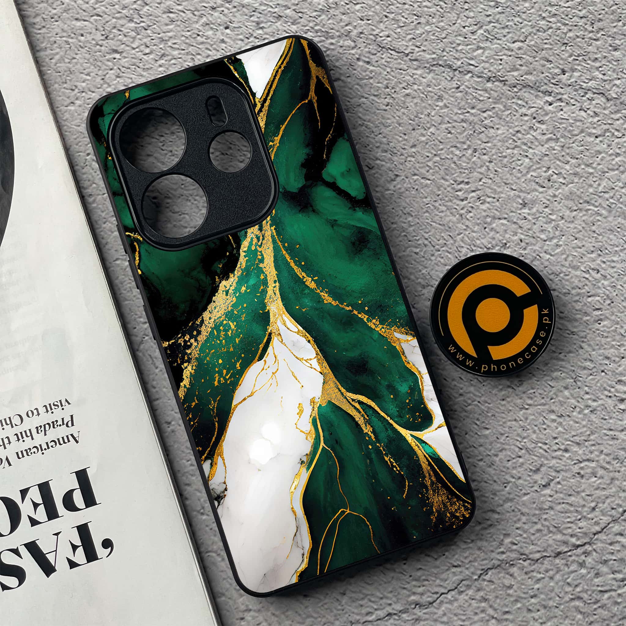 Xiaomi Redmi Note 14 - Liquid Marble Series - Premium Printed Glass soft Bumper shock Proof Case
