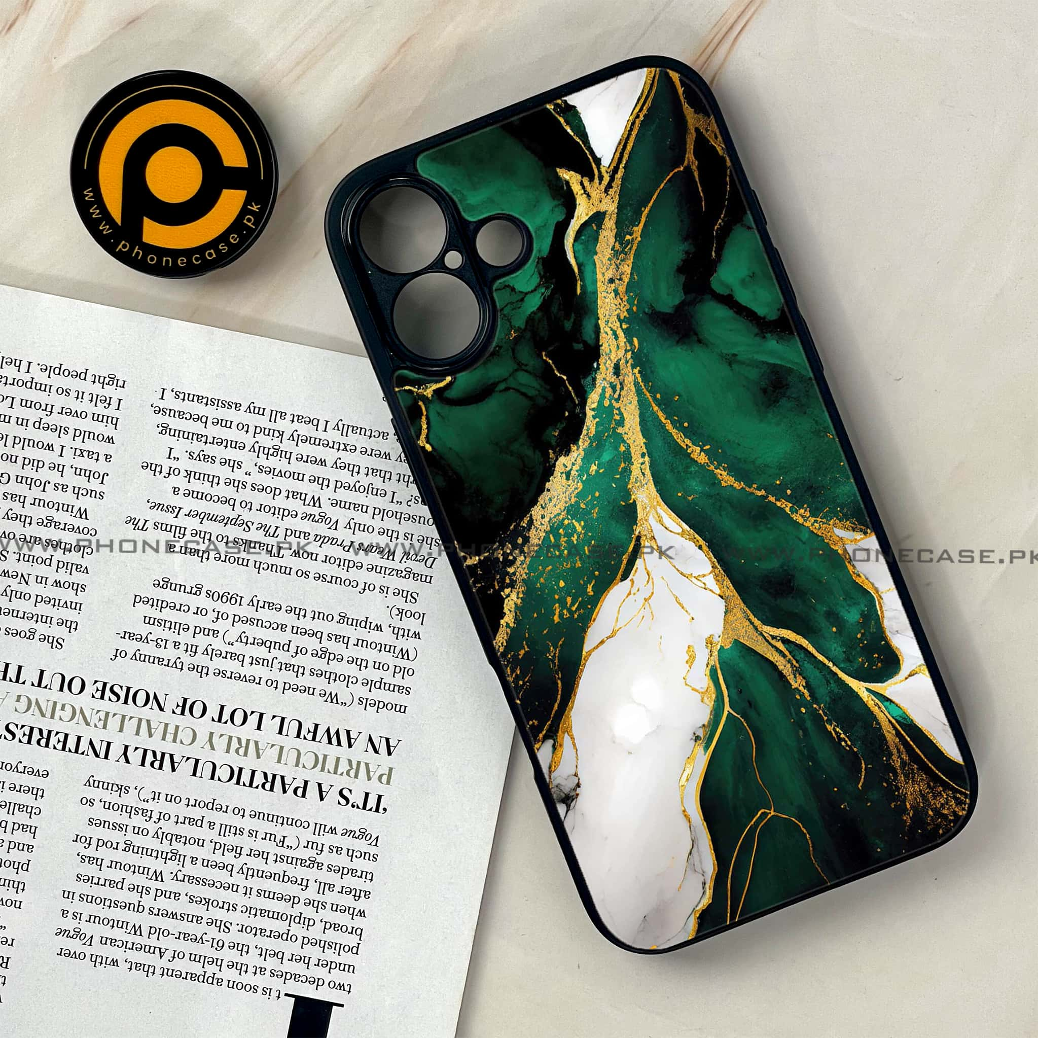 iPhone 16 - Liquid Marble Series - Premium Printed Glass soft Bumper shock Proof Case