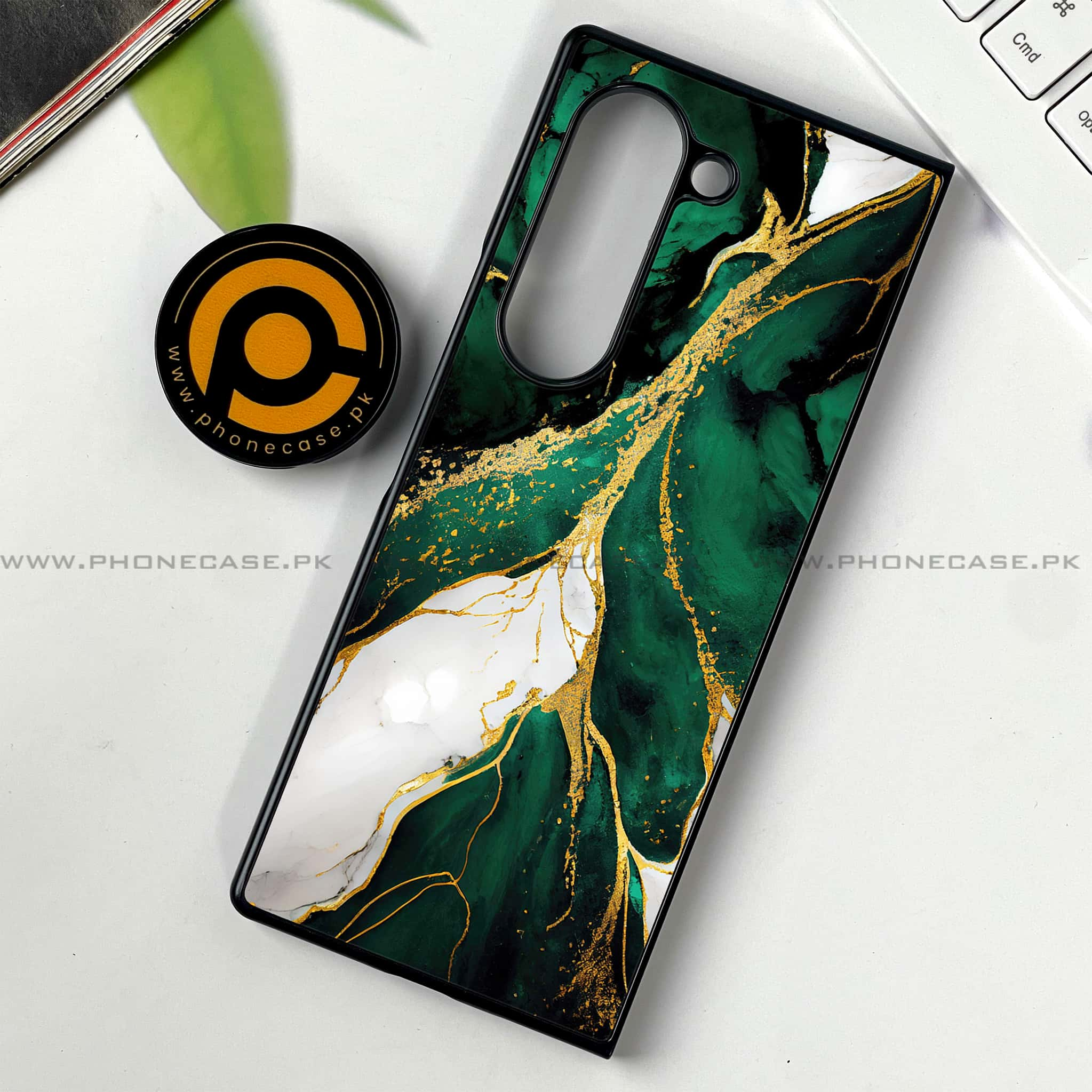 Samsung Galaxy Z Fold 6 - Liquid Marble Series - Premium Printed Metal soft Bumper shock Proof Case