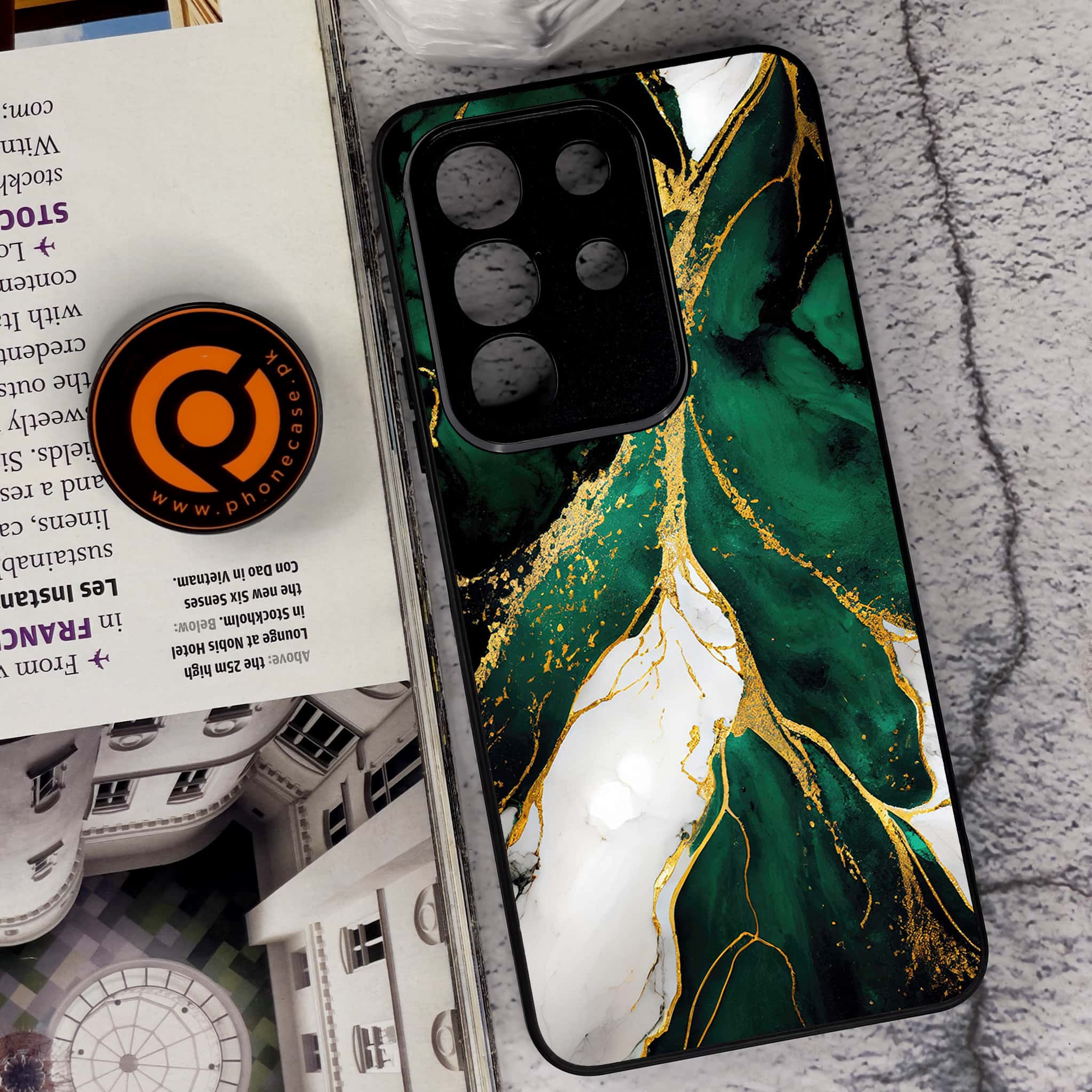 Vivo Y29 4G - Liquid Marble Series - Premium Metal Printed soft Bumper Shock Proof Case