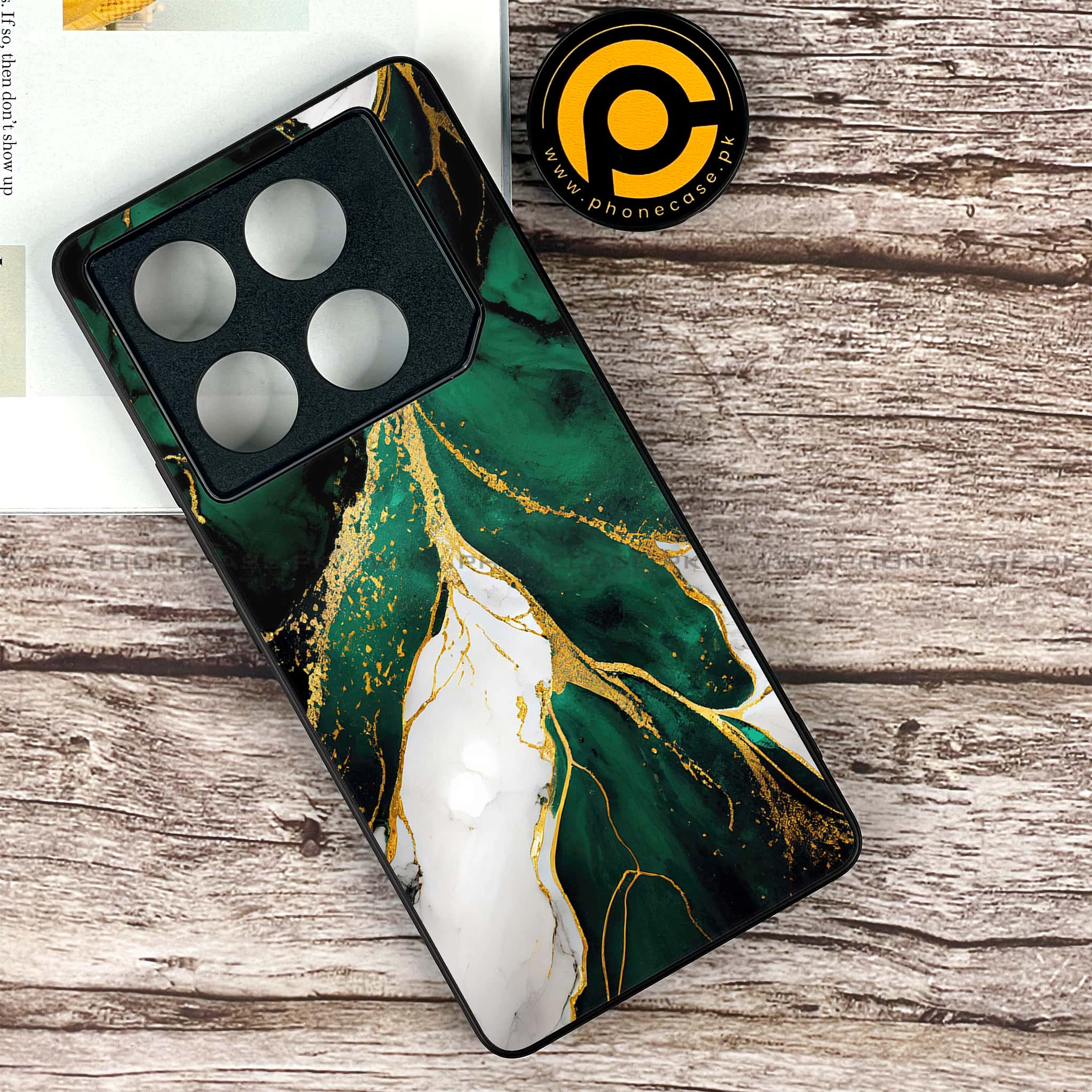 Infinix GT 20 Pro - Liquid Marble Series - Premium Printed Glass soft Bumper shock Proof Case