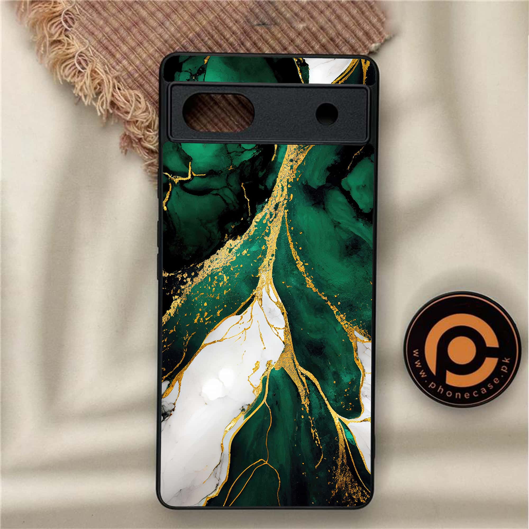 Google Pixel 6A - Liquid Marble Series - Premium Metal Printed soft Bumper Shock Proof Case