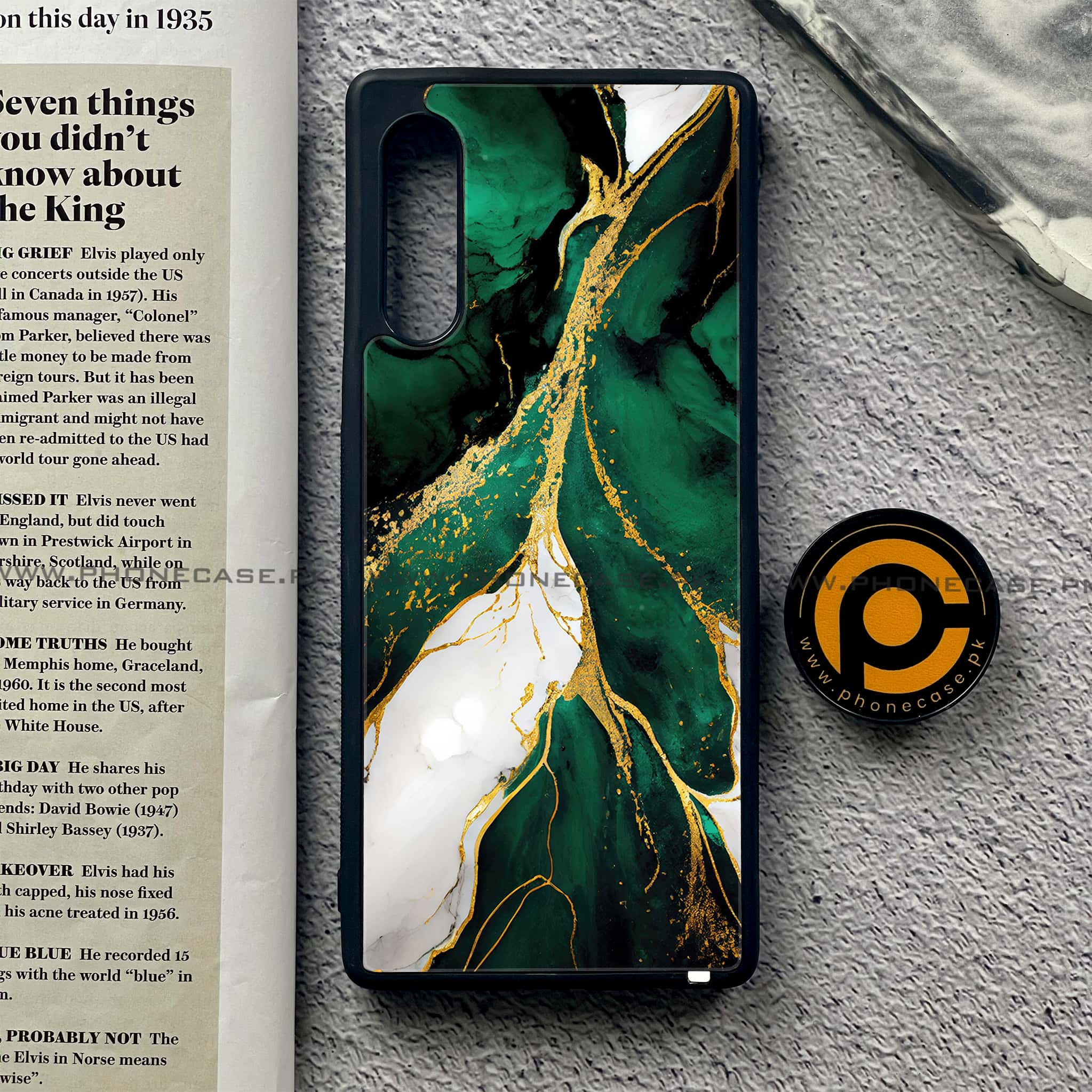 LG Velvet - Liquid Marble Series - Premium Printed Glass soft Bumper shock Proof Case