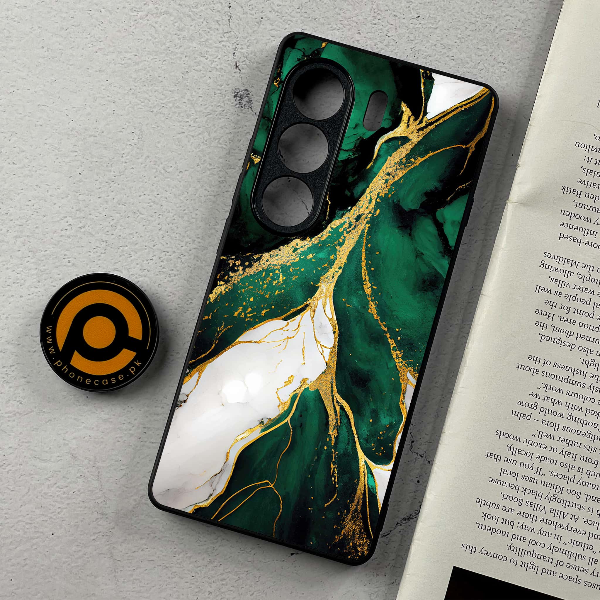 Tecno Camon 40 Pro - Liquid Marble Series - Premium Metal Printed Soft Bumper Shockproof Case