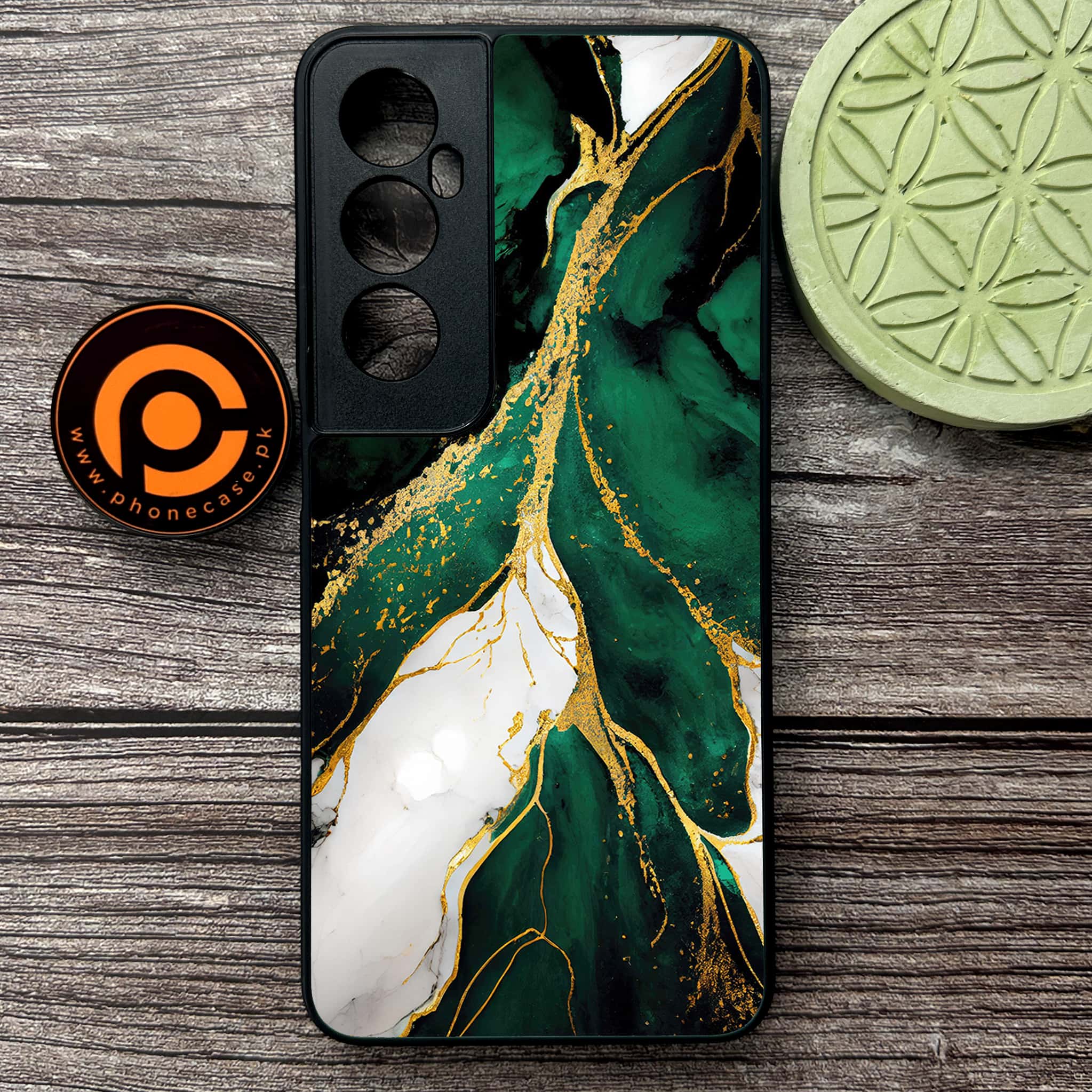 Realme C65  - Liquid Marble Series - Premium Metal Printed soft Bumper shock Proof Case