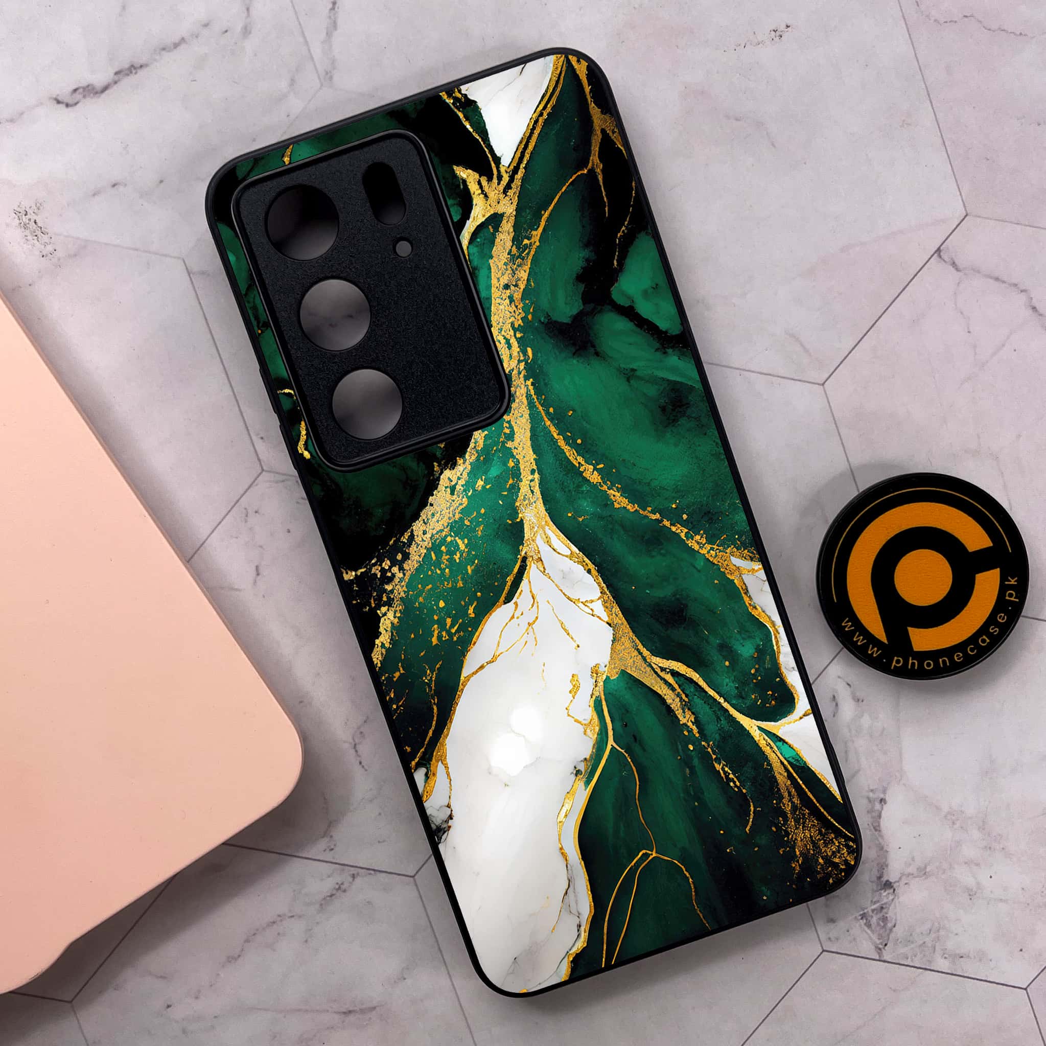 Realme C75x 4G - Liquid Marble Series - Premium Metal Printed soft Bumper shock Proof Case