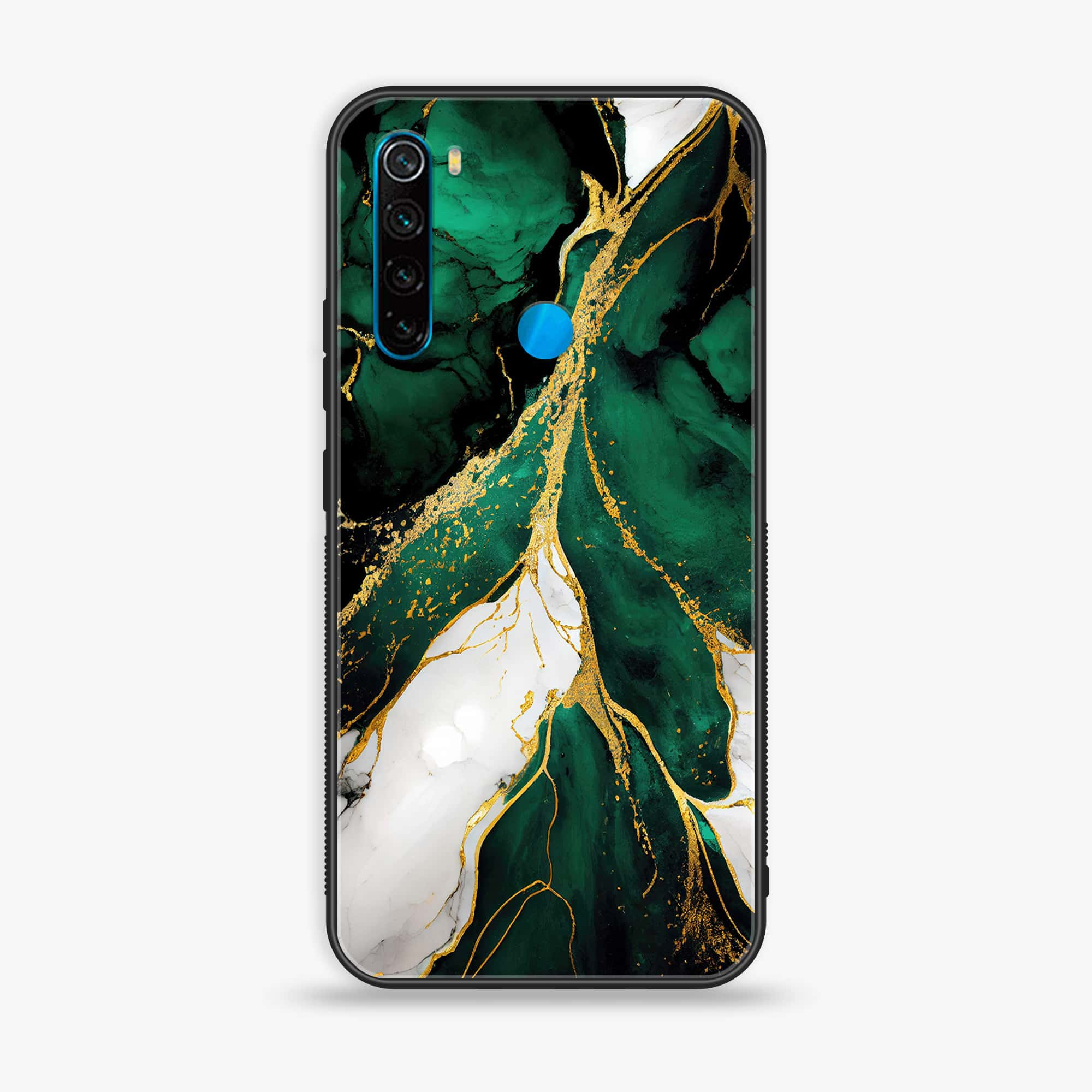 Redmi Note 8 - Liquid Marble Series - Premium Printed Glass soft Bumper shock Proof Case