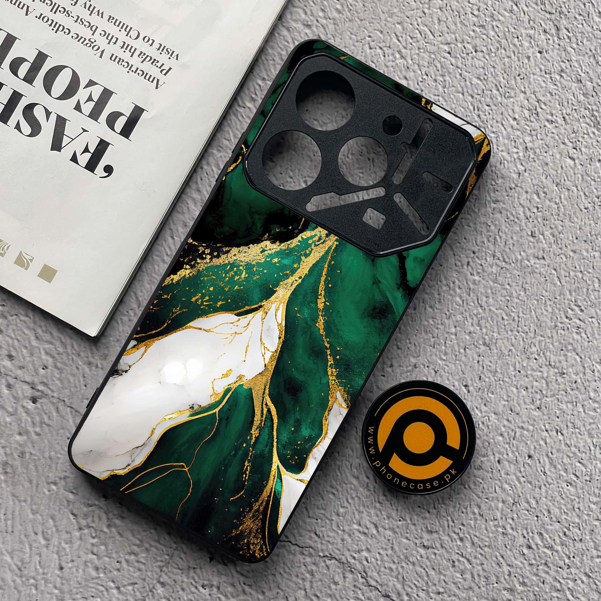 Tecno Pova 6 Neo - Liquid Marble Series - Premium Metal  Printed soft Bumper shock Proof Case