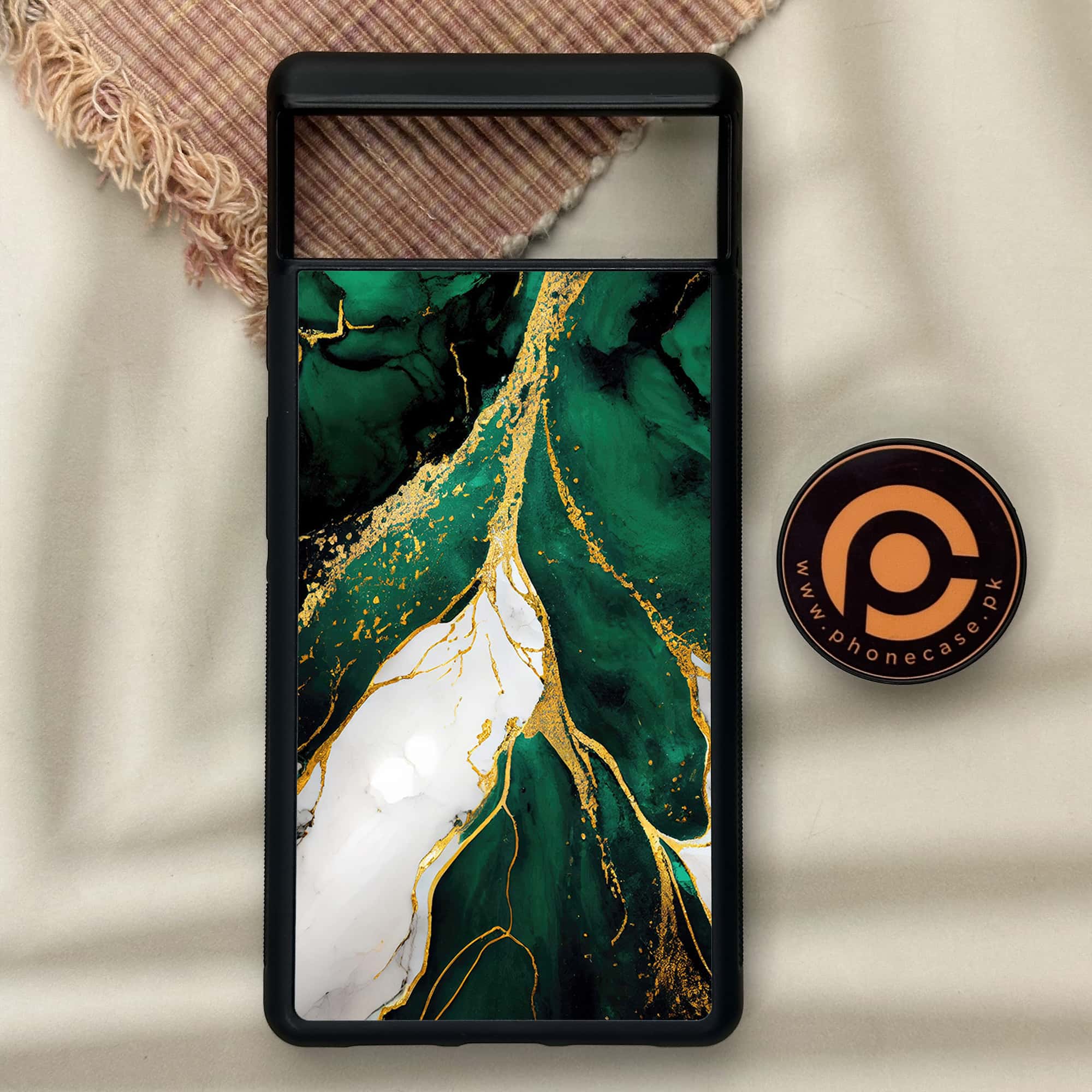 Google Pixel 6 - Liquid Marble Series - Premium Metal Printed soft Bumper Shock Proof Case