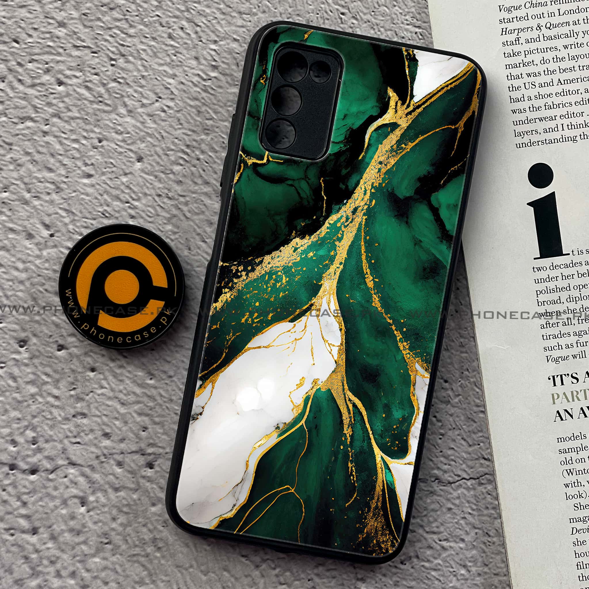 Samsung Galaxy A03s -   Liquid Marble 2.0 Series - Premium Printed Metal soft Bumper shock Proof Case