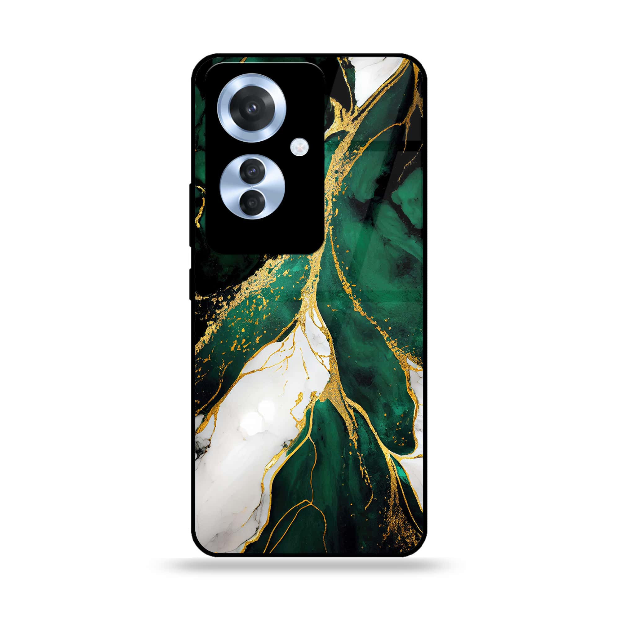 Oppo F25 Pro - Liquid Marble Series - Premium Printed Glass soft Bumper shock Proof Case