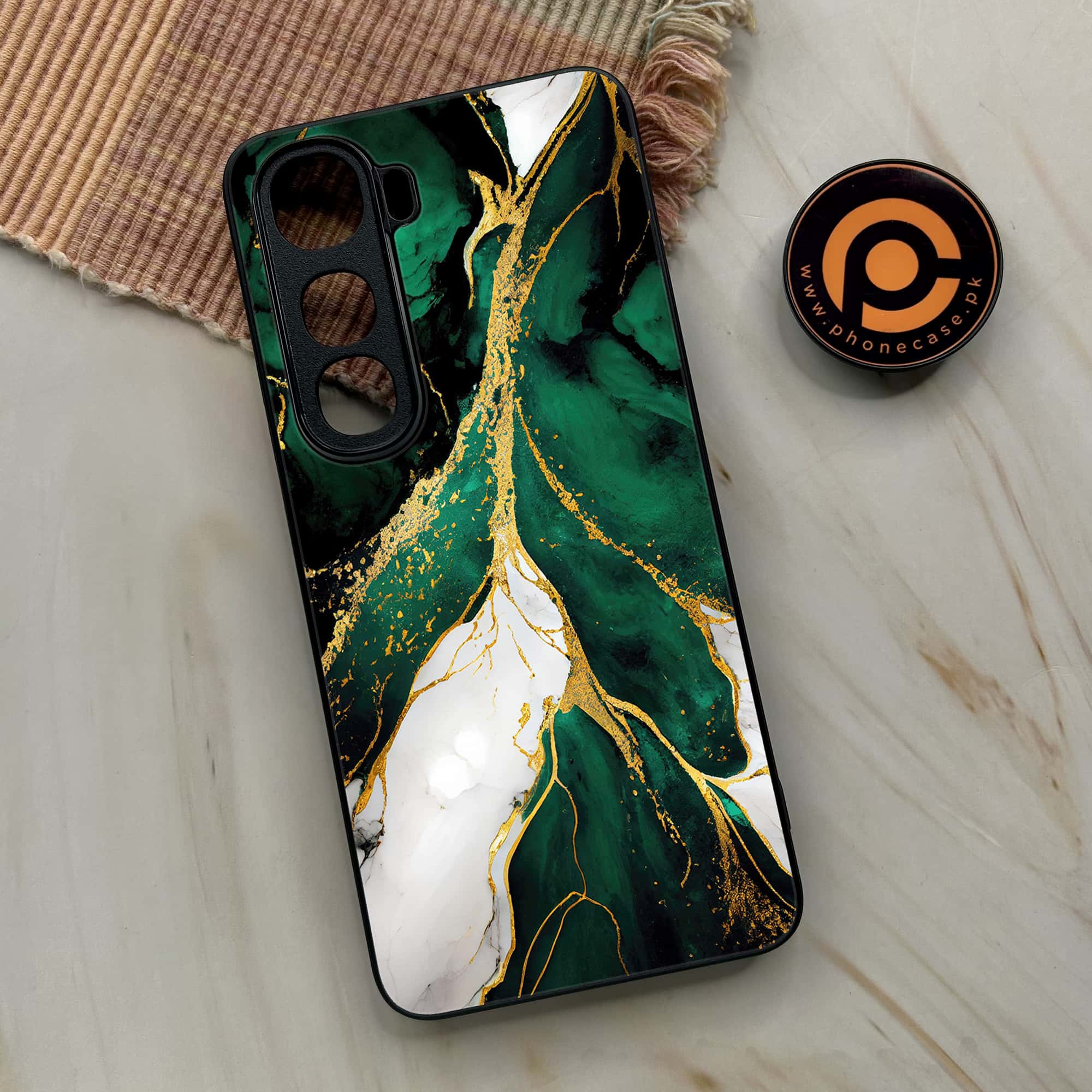 Vivo Y400 - Liquid Marble Series - Premium Metal Printed soft Bumper shock Proof Case