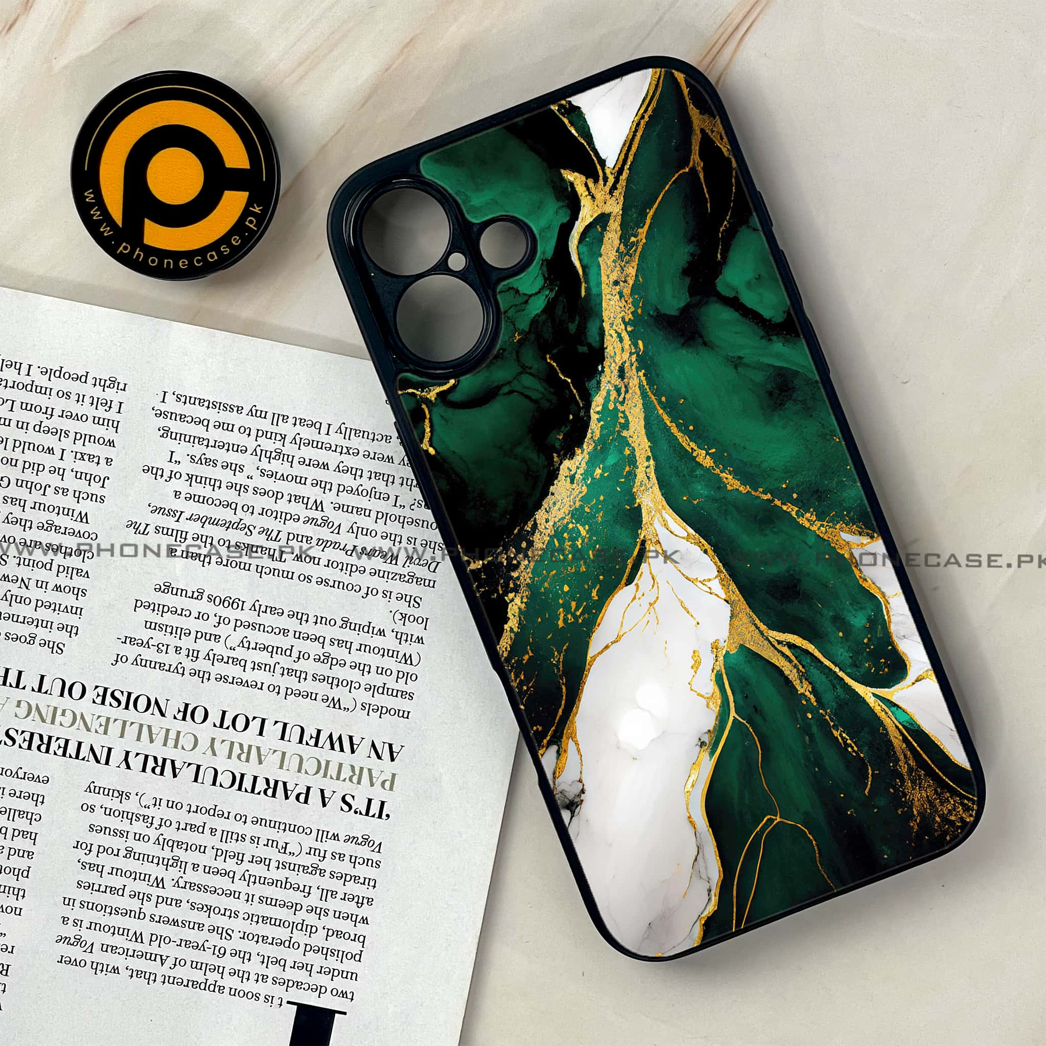 iPhone 16 Plus - Liquid Marble Series - Premium Printed Glass soft Bumper shock Proof Case