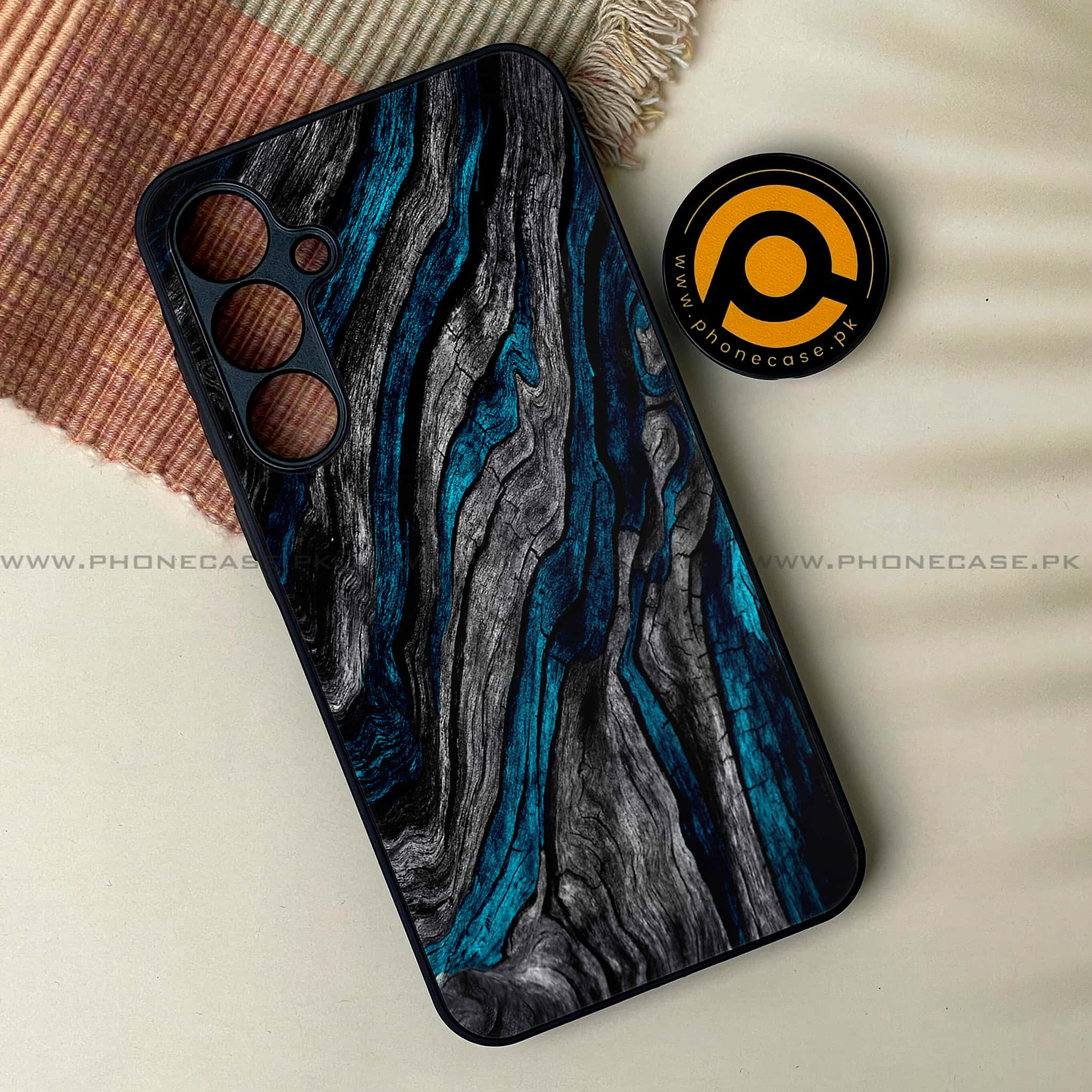 Samsung Galaxy S24 - Liquid Marble Series - Premium Printed Glass soft Bumper shock Proof Case