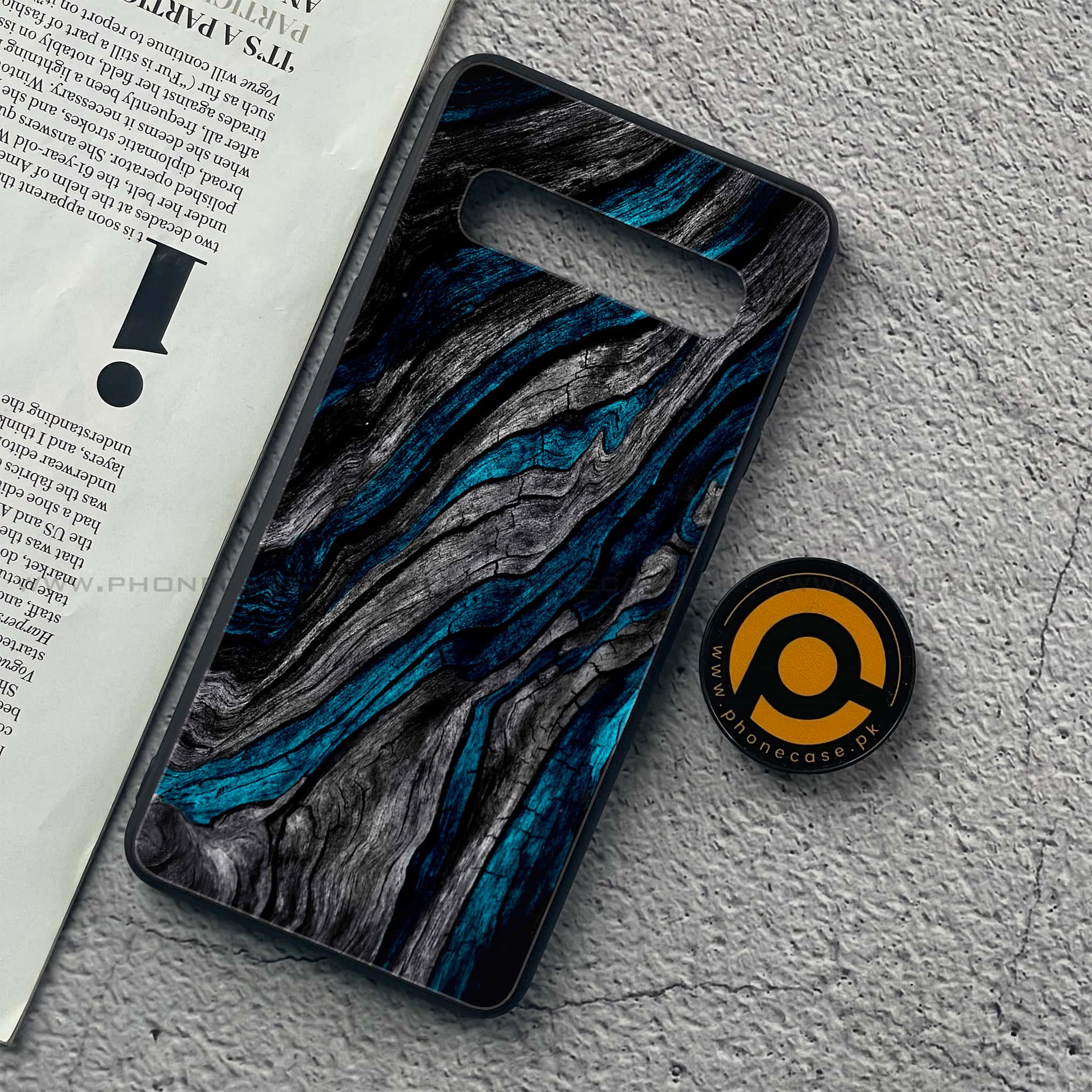 Samsung Galaxy S10 5G - Liquid Marble Series - Premium Printed Glass soft Bumper shock Proof Case