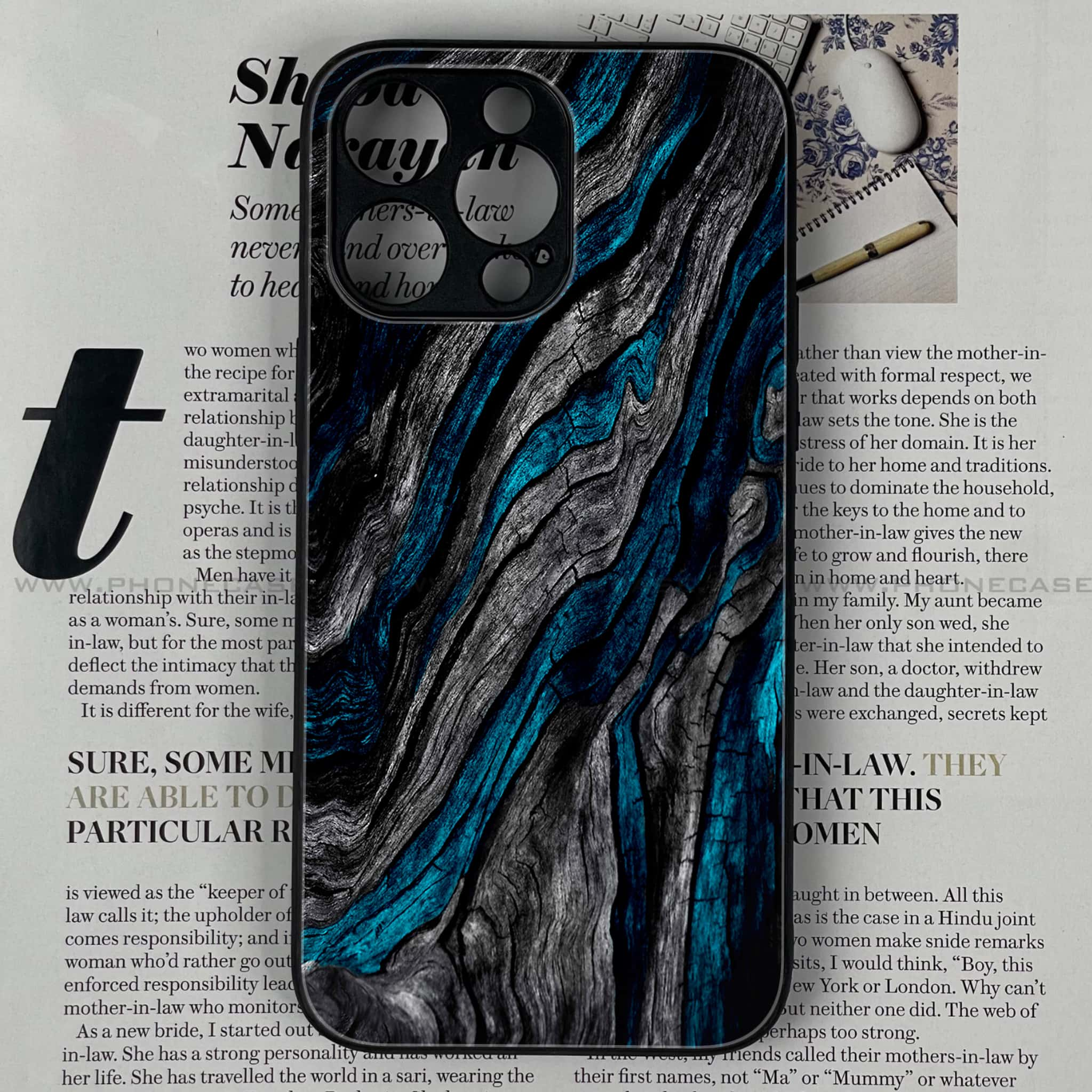 iPhone 15 Pro - Liquid Marble Series - Premium Printed Glass soft Bumper shock Proof Case