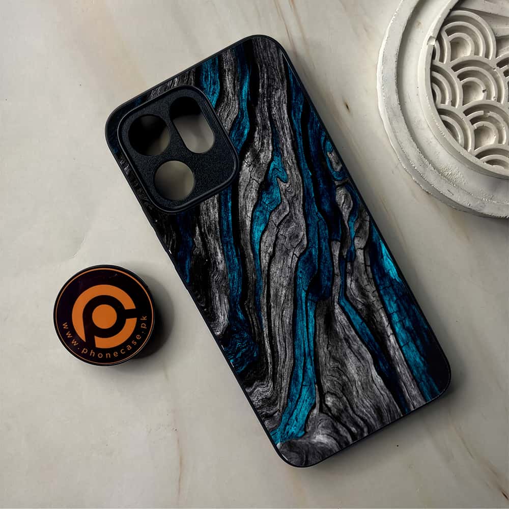 Oppo Reno 14F - Liquid Marble Series - Premium Metal Printed Soft Bumper Shockproof Case