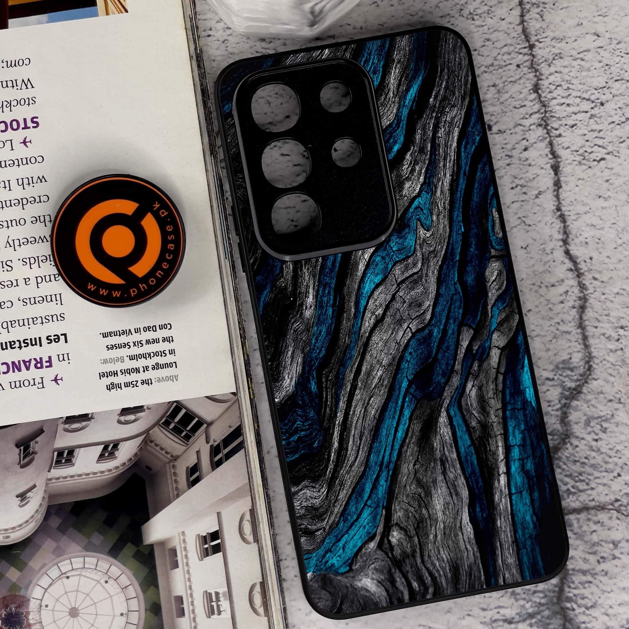 Vivo Y29 4G - Liquid Marble Series - Premium Metal Printed soft Bumper Shock Proof Case