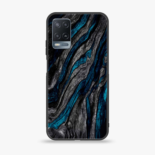 Oppo A54 - Liquid Marble Design 8- Premium Printed Glass soft Bumper shock Proof Case CS-10953