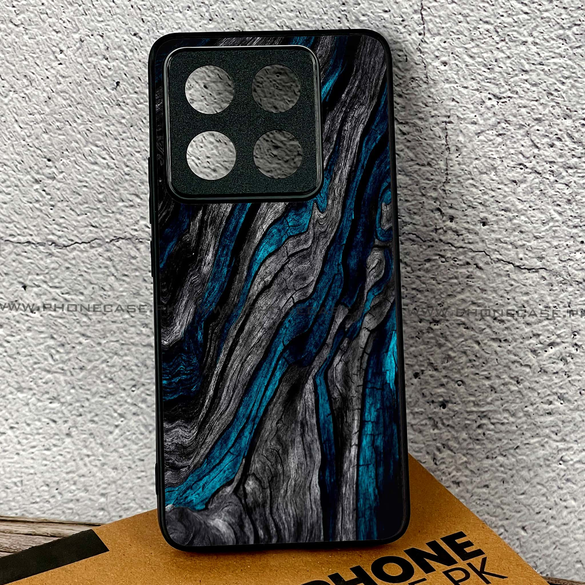 Xiaomi 14T Pro - Liquid Marble Series - Premium Printed Glass soft Bumper shock Proof Case