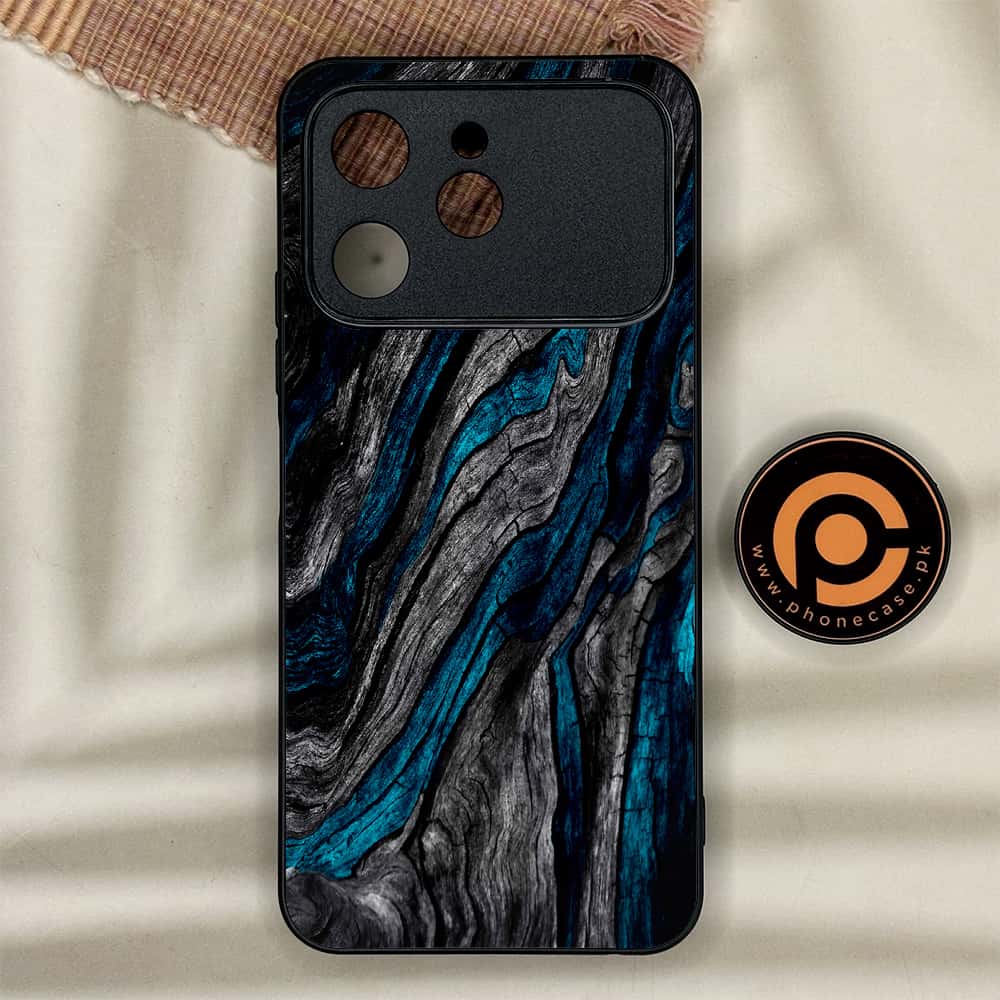 Tecno Spark 40 - Liquid Marble Series - Premium Metal Printed soft Bumper shock Proof Case