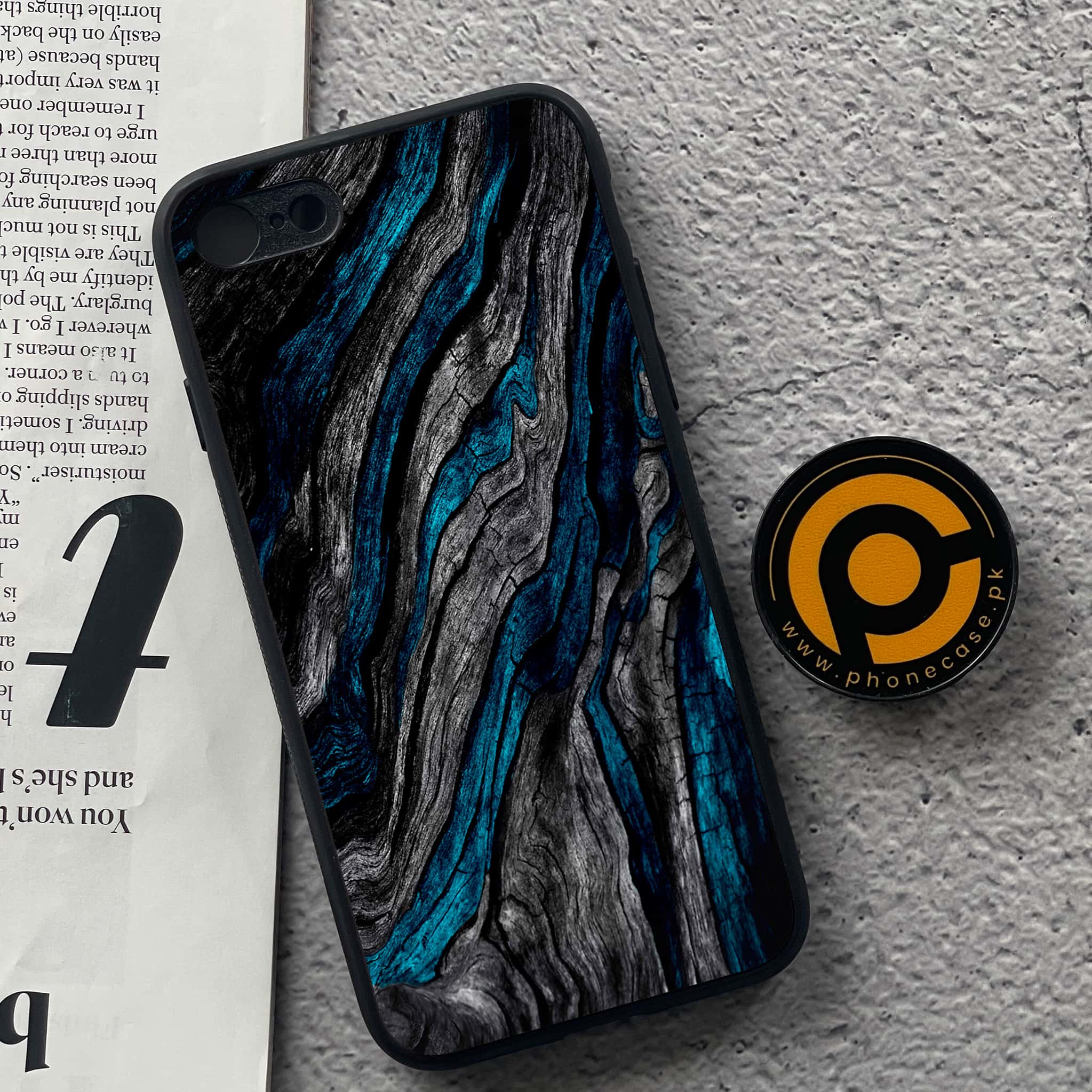 iPhone 7 / 8 - Liquid Marble Series - Premium Printed Glass soft Bumper shock Proof Case
