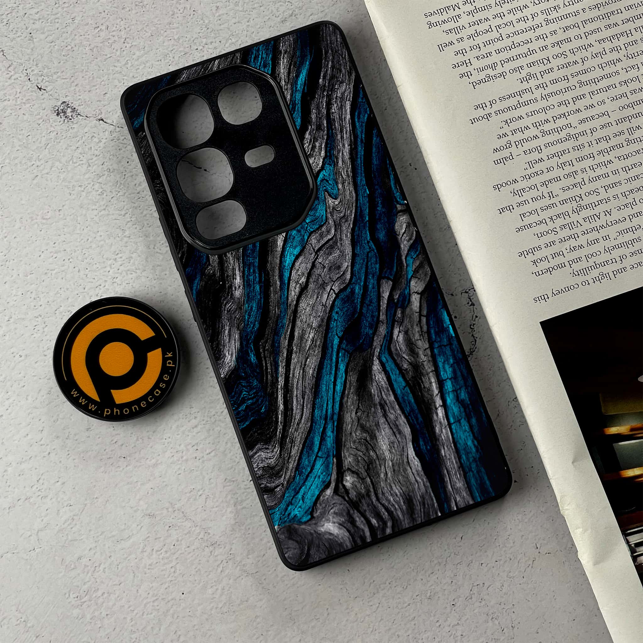 Infinix Note 50 - Liquid Marble Series - Premium Metal Printed Soft Bumper Shockproof Case