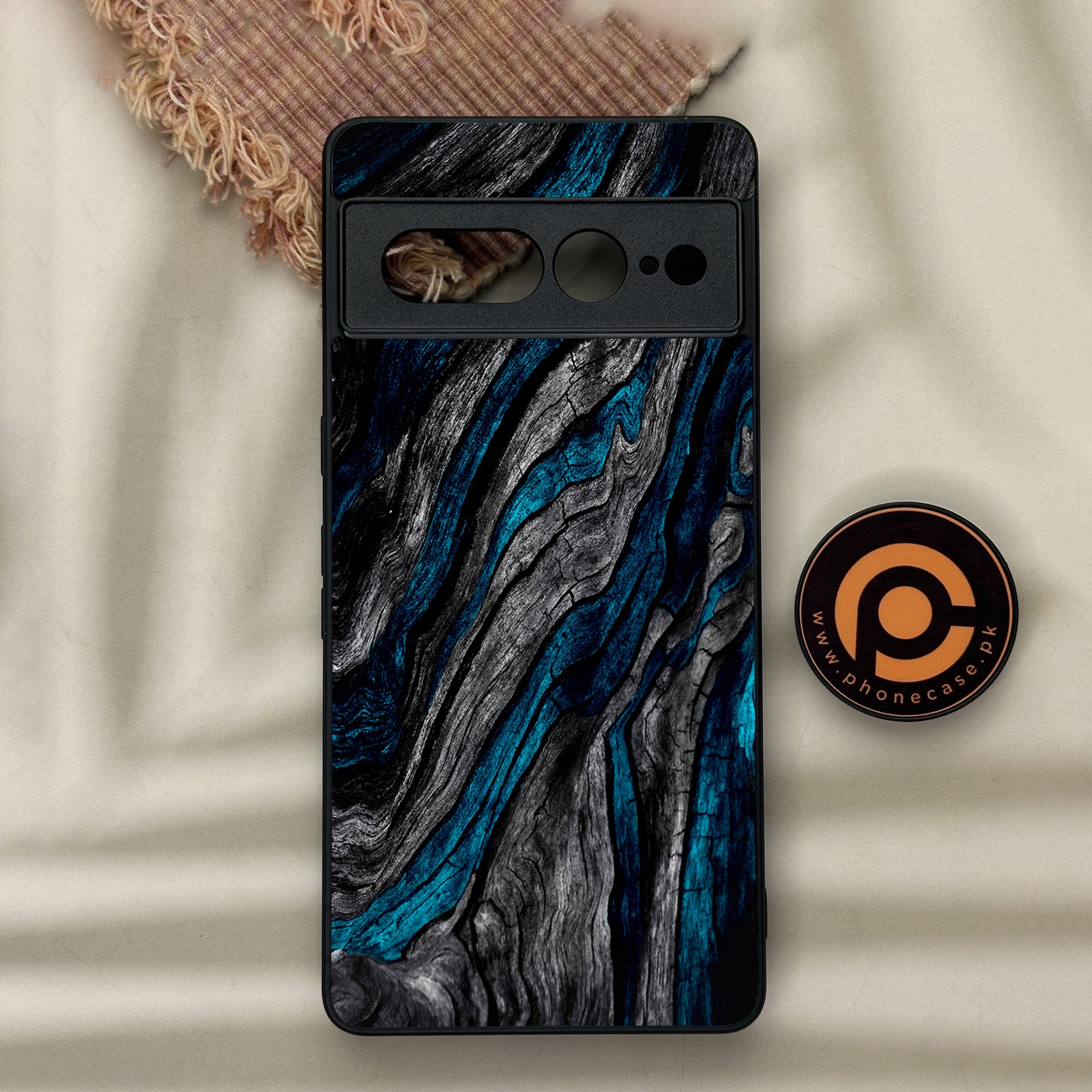 Google Pixel 7 Pro - Liquid Marble Series - Premium Metal Printed soft Bumper Shock Proof Case