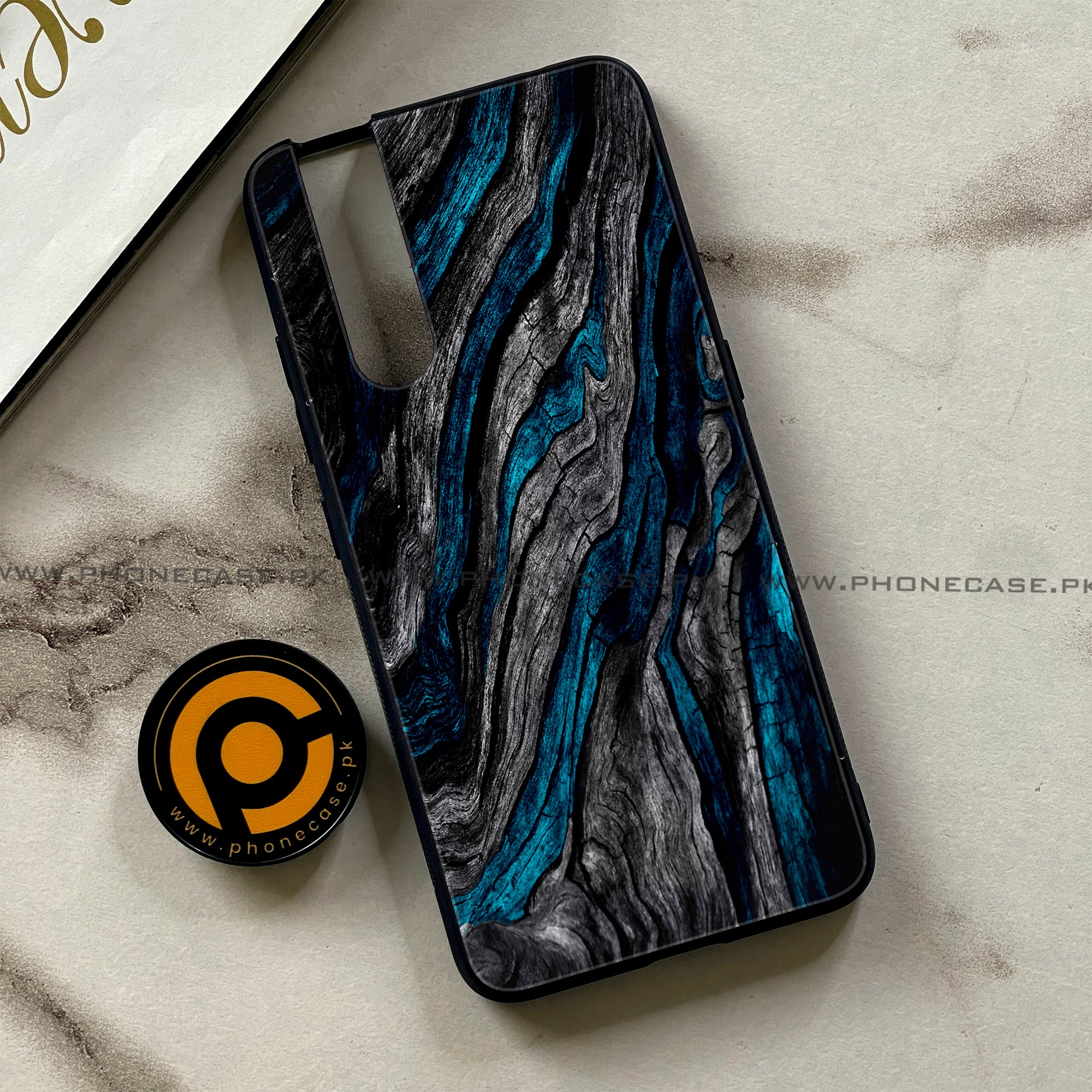 Vivo V15 Pro - Liquid Marble Series - Premium Printed Glass soft Bumper shock Proof Case