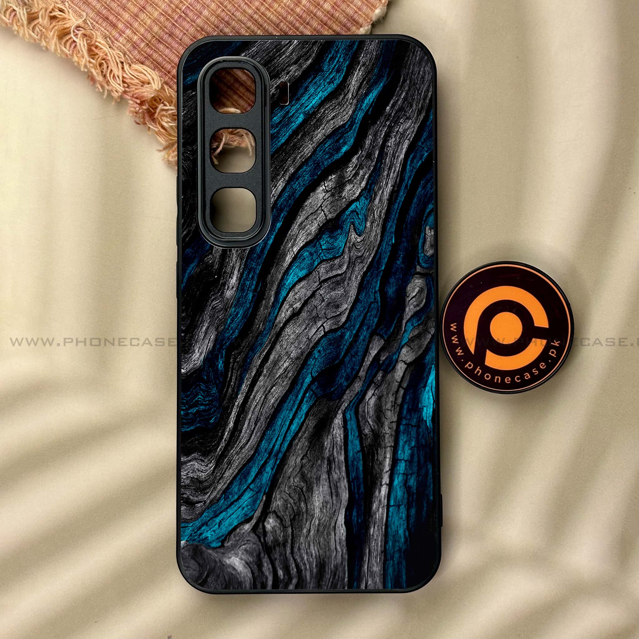 Infinix Hot 60 Pro - Liquid Marble Series - Premium Metal Printed soft Bumper shock Proof Case