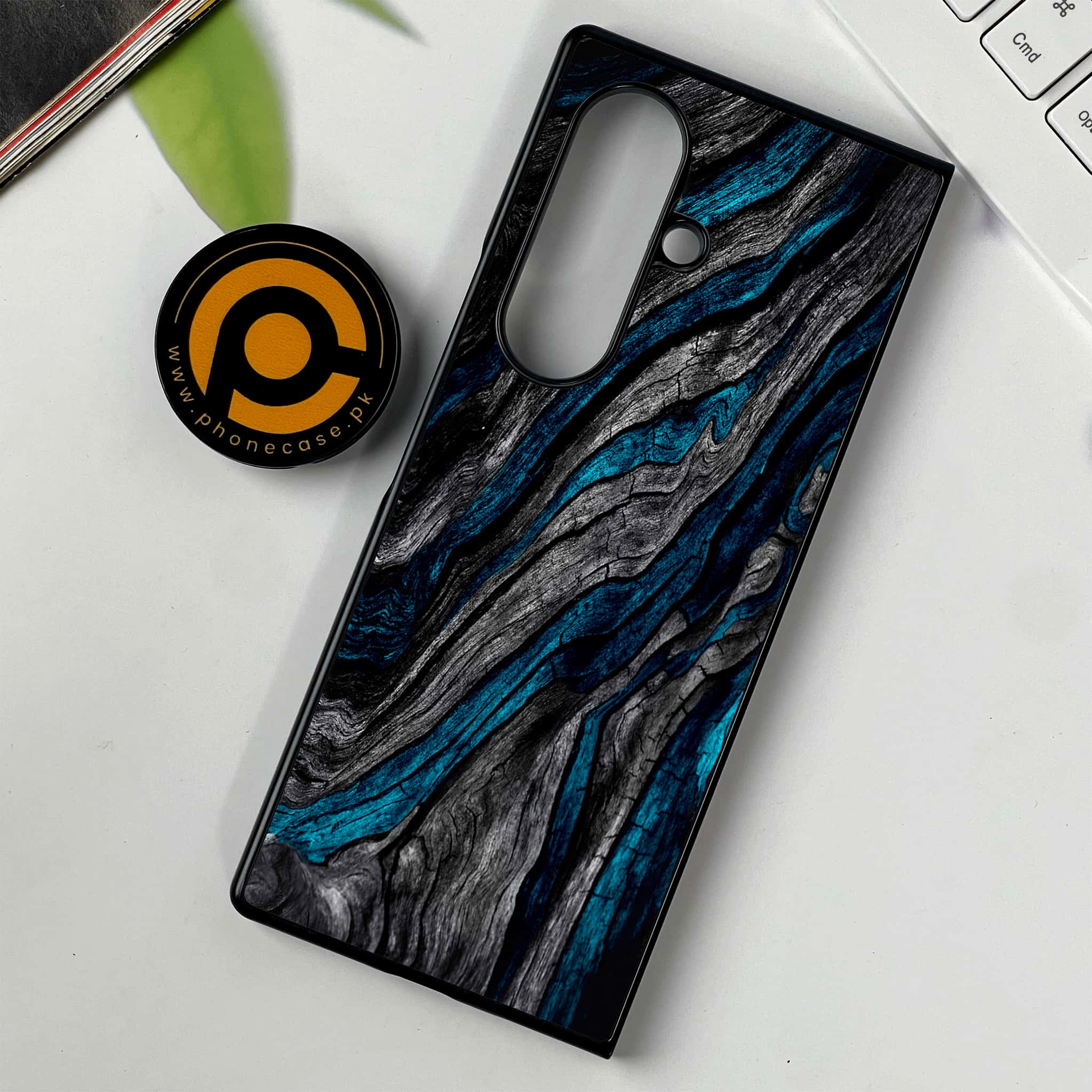 Samsung Galaxy Z Fold 7 - Liquid Marble Series - Premium Metal Printed soft Bumper shock Proof Case
