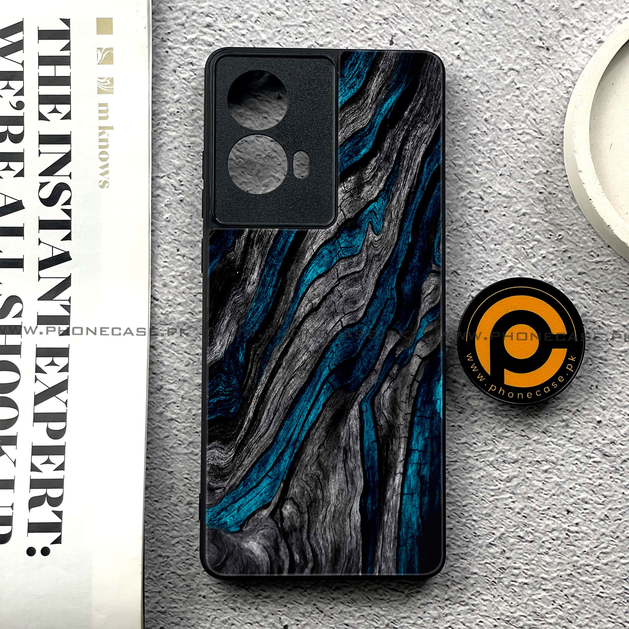 Moto G85 - Liquid Marble Series - Premium Printed Glass soft Bumper shock Proof Case