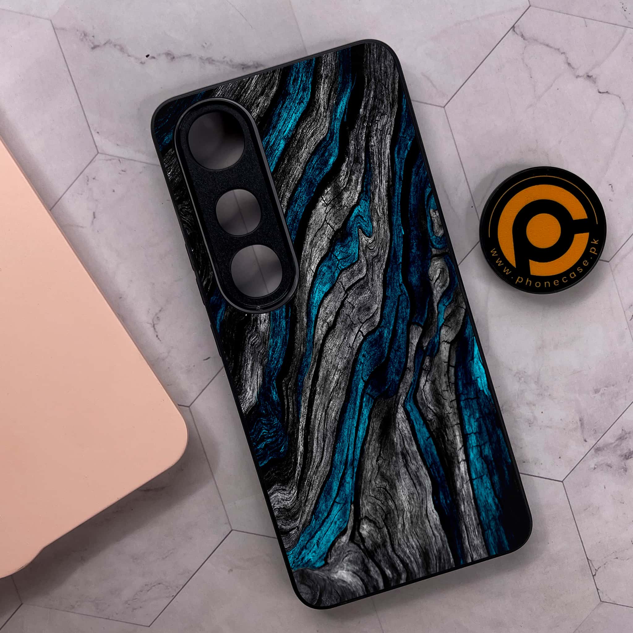 Vivo V50 Lite - Liquid Marble Series - Premium Metal Printed soft Bumper shock Proof Case