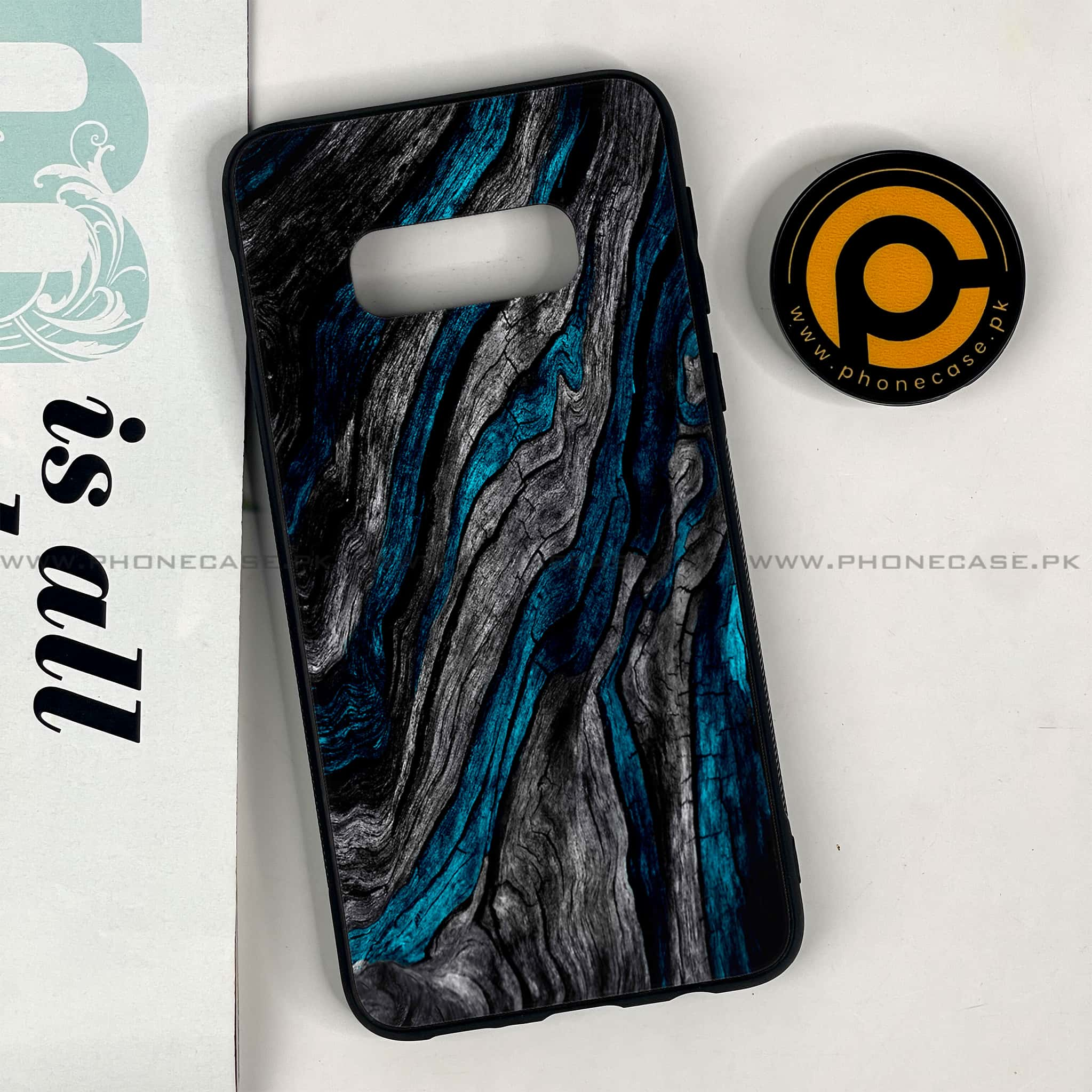 Galaxy S10e - Liquid Marble Series - Premium Printed Glass soft Bumper shock Proof Case