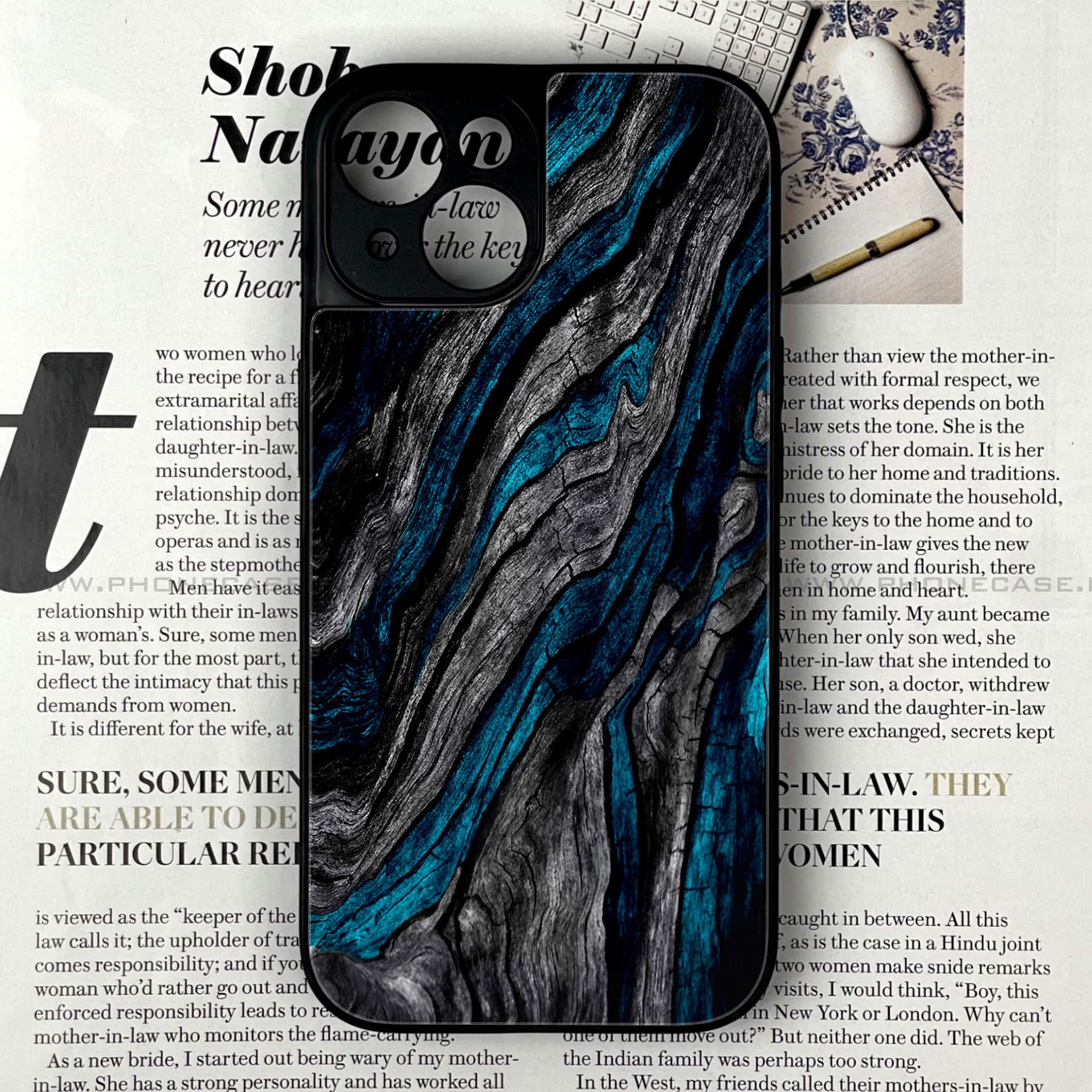 iPhone 13 - Liquid Marble Series - Premium Printed Glass soft Bumper shock Proof Case