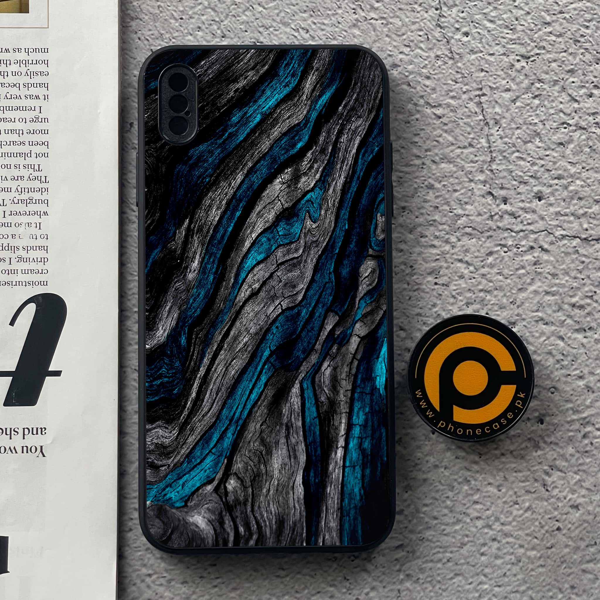 iPhone Xs Max - Liquid Marble Series - Premium Metal Printed soft Bumper shock Proof Case