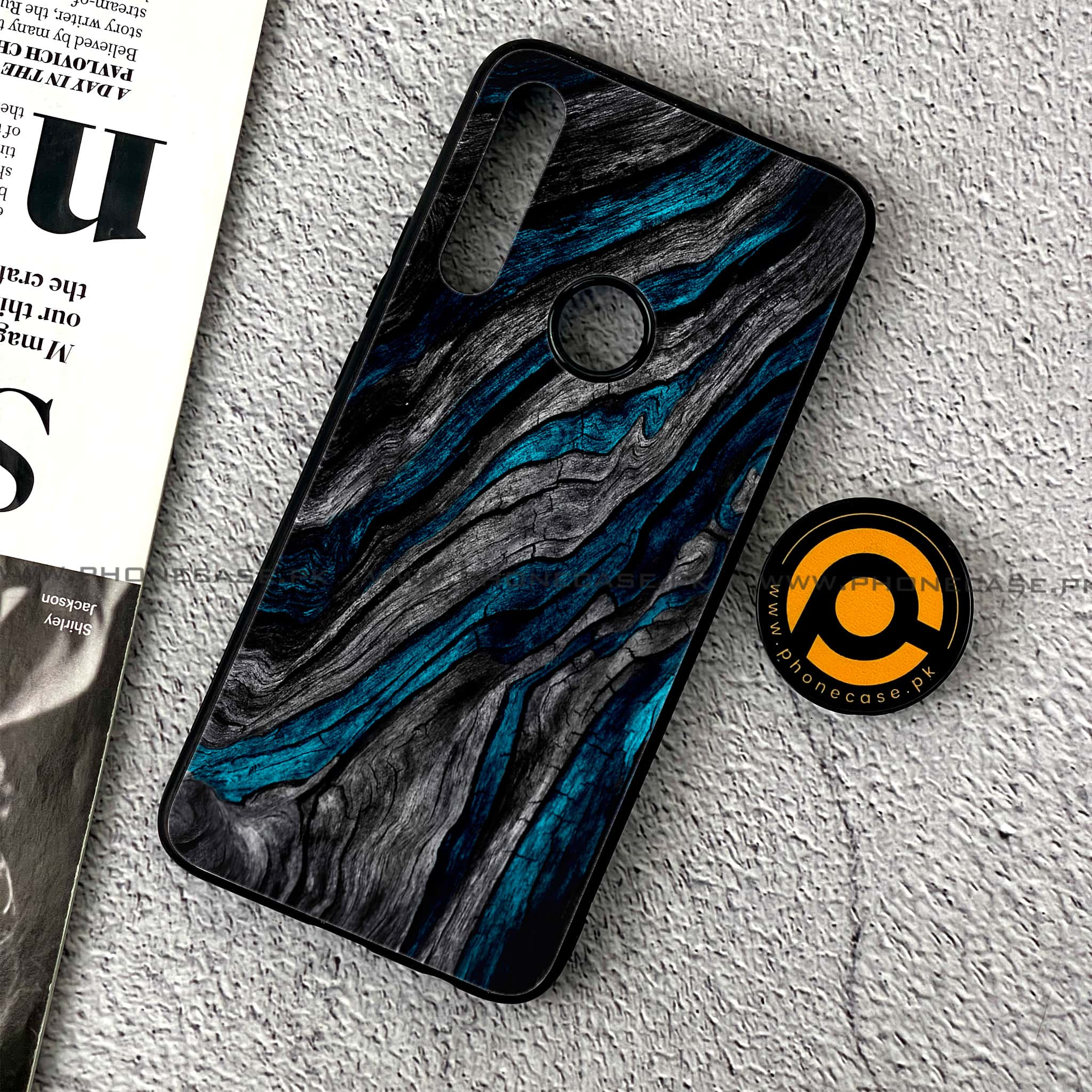 Huawei Y9 Prime (2019) - Liquid Marble Series - Premium Printed Glass soft Bumper shock Proof Case